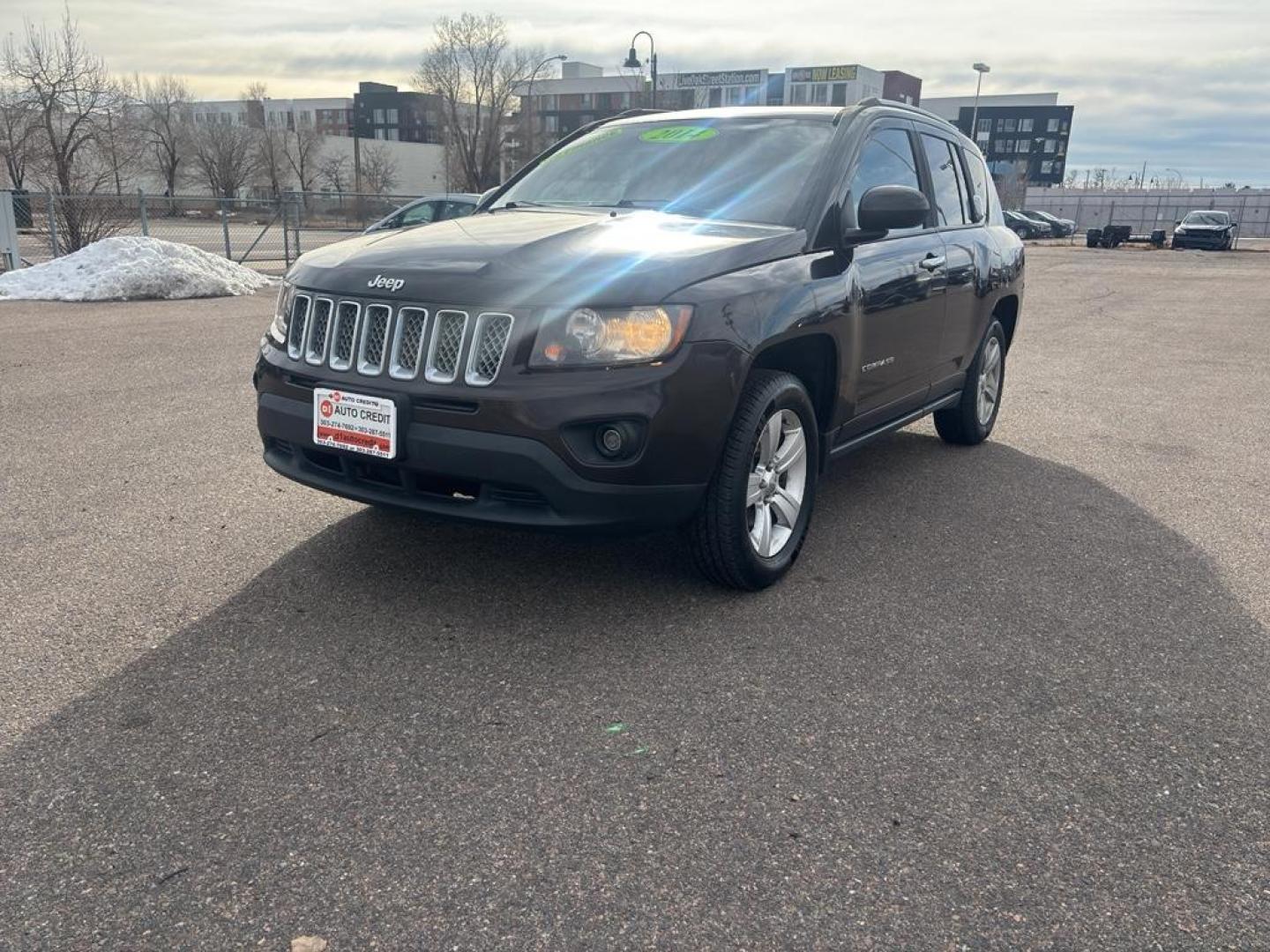 2014 BROWN Jeep Compass Latitude (1C4NJCEA5ED) with an 4 Cyl, 2.0L engine, Automatic transmission, located at 10890 W. Colfax Ave., Lakewood, CO, 80215, (303) 274-7692, 39.739914, -105.120132 - Photo#0