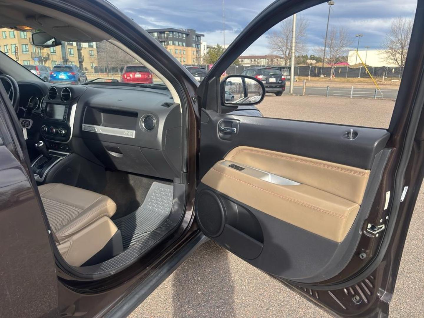 2014 BROWN Jeep Compass Latitude (1C4NJCEA5ED) with an 4 Cyl, 2.0L engine, Automatic transmission, located at 10890 W. Colfax Ave., Lakewood, CO, 80215, (303) 274-7692, 39.739914, -105.120132 - Photo#10