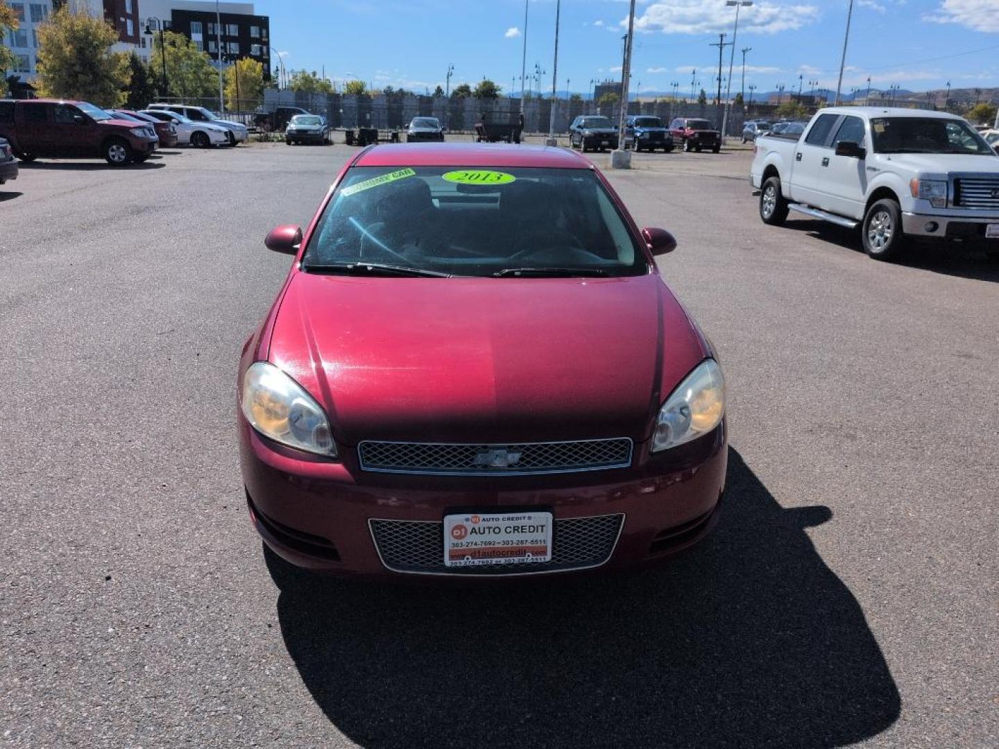 2013 RED /ACTUAL Chevrolet Impala LT (Fleet) (2G1WG5E35D1) with an V6, 3.6L engine, Automatic transmission, located at 10890 W. Colfax Ave., Lakewood, CO, 80215, (303) 274-7692, 39.739914, -105.120132 - Photo#1