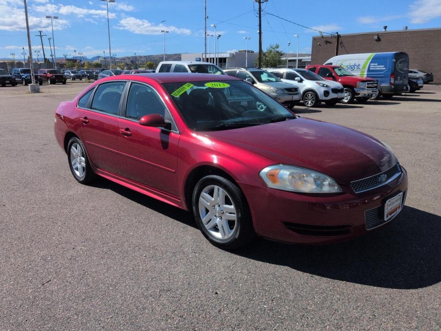 2013 RED /ACTUAL Chevrolet Impala LT (Fleet) (2G1WG5E35D1) with an V6, 3.6L engine, Automatic transmission, located at 10890 W. Colfax Ave., Lakewood, CO, 80215, (303) 274-7692, 39.739914, -105.120132 - Photo#2