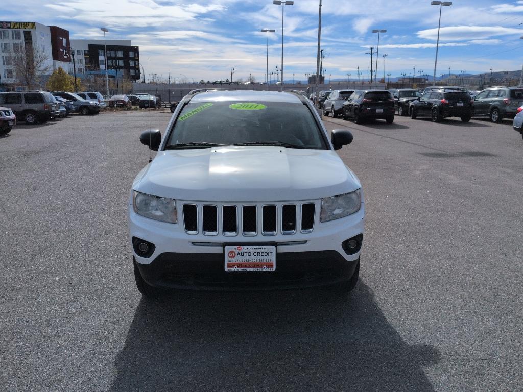 2011 WHITE Jeep Compass Sport (1J4NT1FA7BD) with an 4 Cyl, 2.0L engine, Manual transmission, located at 10890 W. Colfax Ave., Lakewood, CO, 80215, (303) 274-7692, 39.739914, -105.120132 - Photo#1