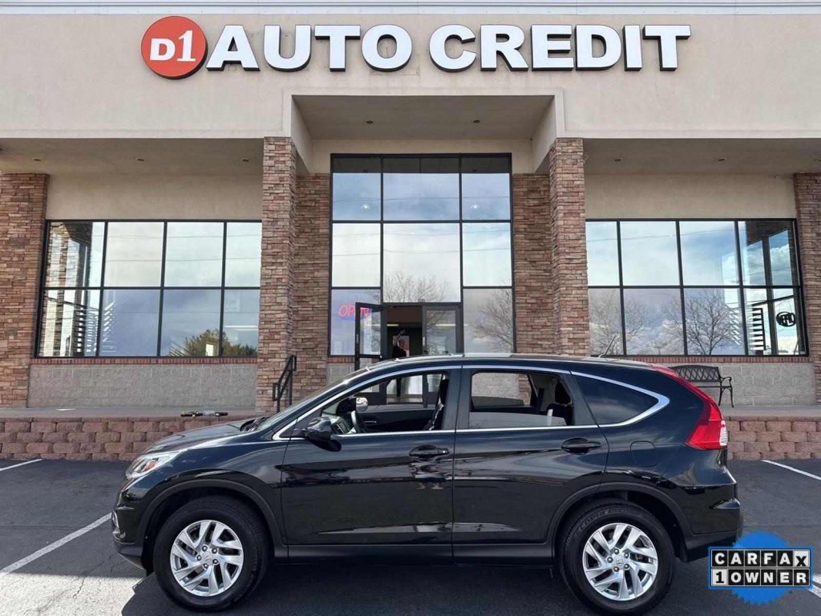 2016 Crystal Black Pearl /Gray Honda CR-V EX (5J6RM4H53GL) with an 2.4L I4 DOHC 16V i-VTEC engine, CVT transmission, located at 8595 Washington St., Thornton, CO, 80229, (303) 287-5511, 39.852348, -104.978447 - 2016 Honda CR-V EX One Owner, very low miles and in excellent condition. Fully serviced and all cars have clean title. Loaded with, heated seats, sun roof, backup camera, Bluetooth and more. All Wheel Drive and ready for Colorado! <br><br>D1 Auto NEVER charges dealer fees! All cars have clean titles - Photo #0