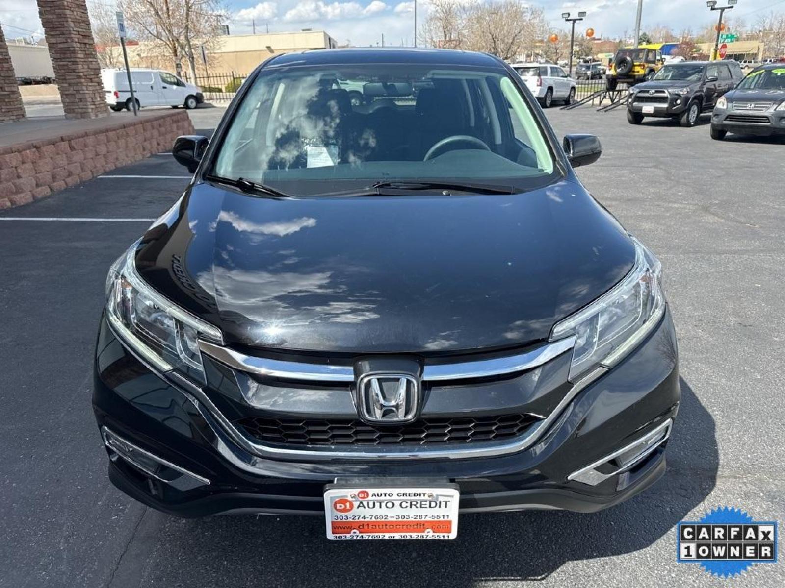 2016 Crystal Black Pearl /Gray Honda CR-V EX (5J6RM4H53GL) with an 2.4L I4 DOHC 16V i-VTEC engine, CVT transmission, located at 8595 Washington St., Thornton, CO, 80229, (303) 287-5511, 39.852348, -104.978447 - 2016 Honda CR-V EX One Owner, very low miles and in excellent condition. Fully serviced and all cars have clean title. Loaded with, heated seats, sun roof, backup camera, Bluetooth and more. All Wheel Drive and ready for Colorado! <br><br>D1 Auto NEVER charges dealer fees! All cars have clean titles - Photo #2