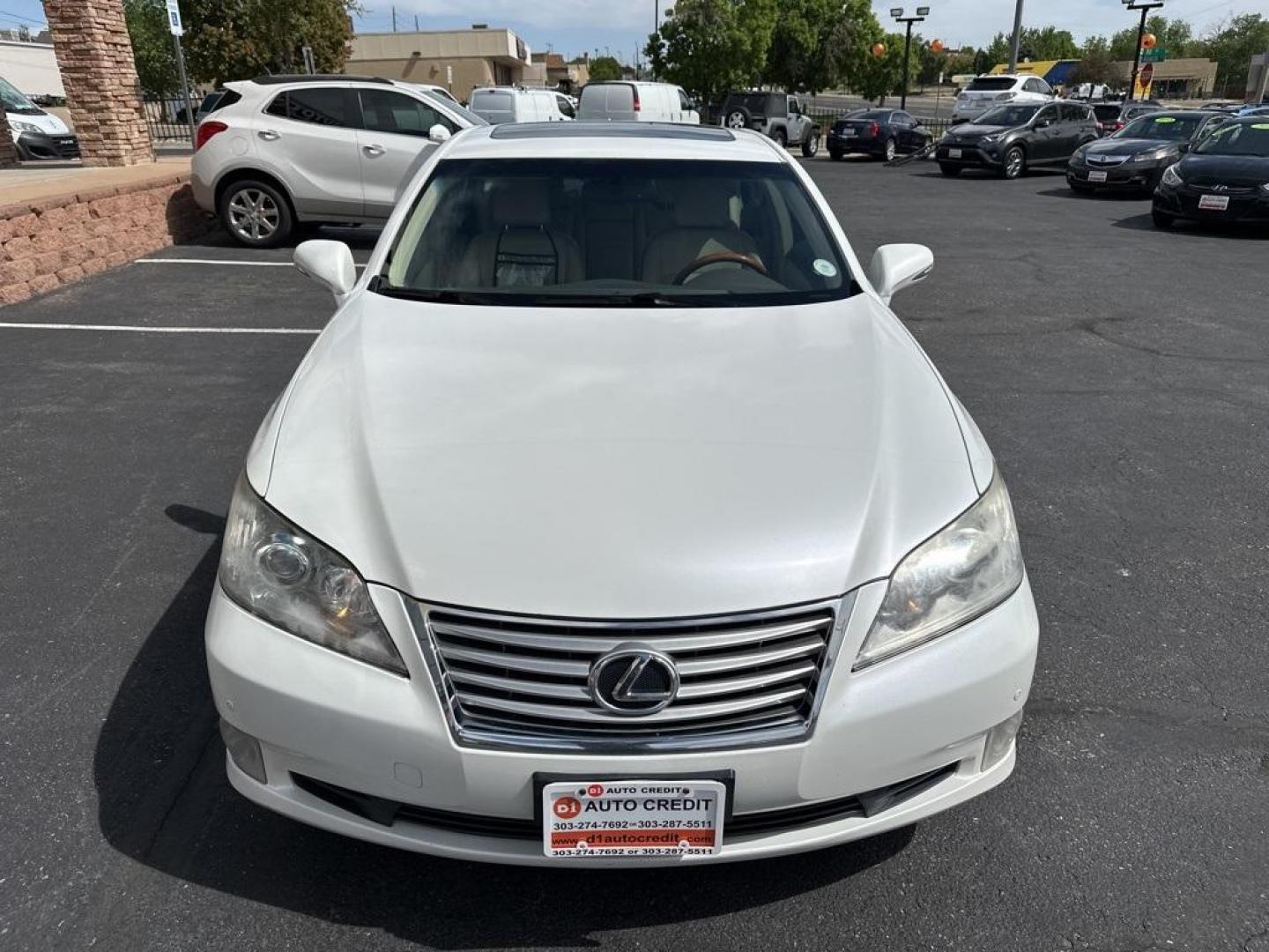 2010 White /Parchment Lexus ES 350 (JTHBK1EG2A2) with an 3.5L V6 DOHC Dual VVT-i 24V engine, Automatic transmission, located at 10890 W. Colfax Ave., Lakewood, CO, 80215, (303) 274-7692, 39.739914, -105.120132 - 2010 Lexus ES FWD All Cars Have Clean Titles And Are Serviced Before Sale., Backup Camera, Leather, Heated and Ventilated Seats, Non Smoker, No Pet Odor Or Hair, ES 350, Parchment Leather, 17'' 10-Spoke Aluminum Alloy Wheels, Heated and Ventilated Front Seats, High-Intensity Discharge Headlamps, N - Photo#2