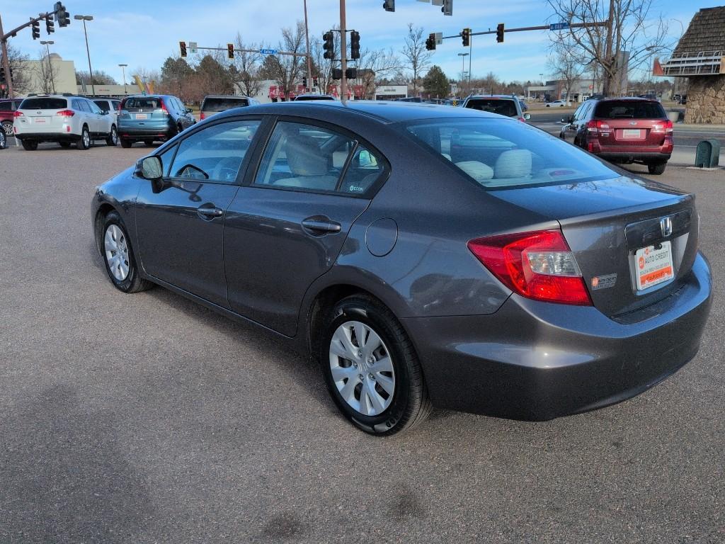 2012 GRAY Honda Civic LX (19XFB2F57CE) with an 4 Cyl, 1.8L engine, Automatic transmission, located at 10890 W. Colfax Ave., Lakewood, CO, 80215, (303) 274-7692, 39.739914, -105.120132 - Photo#6