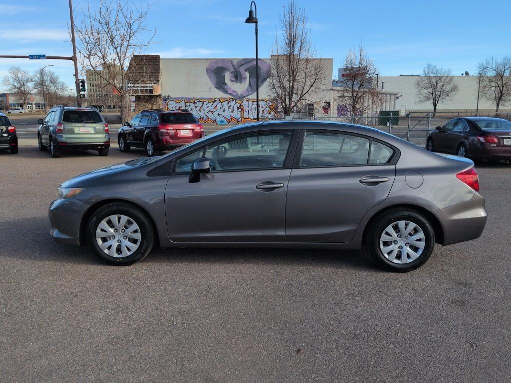 2012 GRAY Honda Civic LX (19XFB2F57CE) with an 4 Cyl, 1.8L engine, Automatic transmission, located at 10890 W. Colfax Ave., Lakewood, CO, 80215, (303) 274-7692, 39.739914, -105.120132 - Photo#7