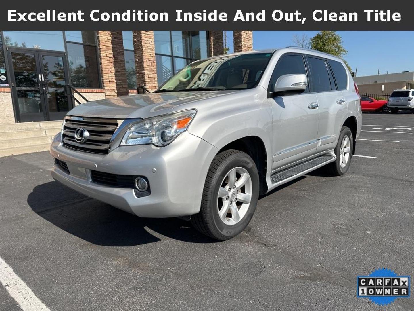 2012 Satin Cashmere Metallic /Ecru Lexus GX 460 (JTJBM7FX3C5) with an 4.6L V8 DOHC Dual VVT-i 32V engine, Automatic transmission, located at 10890 W. Colfax Ave., Lakewood, CO, 80215, (303) 274-7692, 39.739914, -105.120132 - 2012 Lexus GX, One Owner In Mint Condition including new tires. This GX is in great condition inside and out with no signs of abuse.<br>All Cars Have Clean Titles And Are Serviced Before Sale., Backup Camera, Leather, Heated Seats, Bluetooth/ With Bluetooth Audio, Non Smoker, No Pet Odor Or Hair, 4. - Photo#1