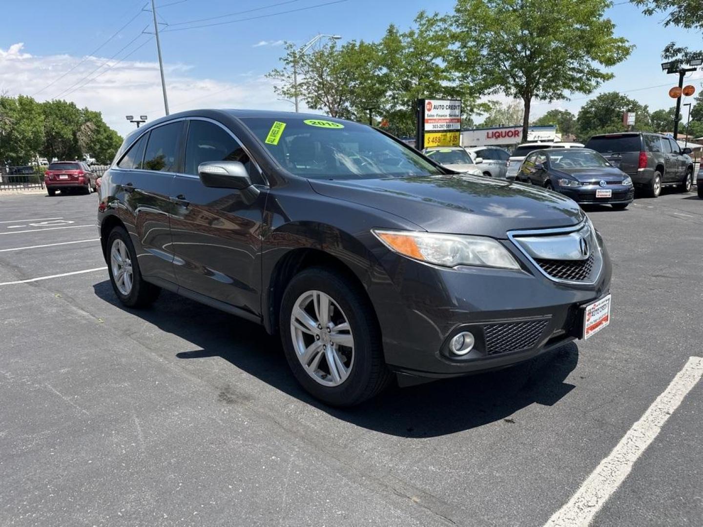 2015 Graphite Luster Metallic /Ebony Acura RDX Technology Package (5J8TB4H57FL) with an 3.5L V6 SOHC i-VTEC 24V engine, Automatic transmission, located at 10890 W. Colfax Ave., Lakewood, CO, 80215, (303) 274-7692, 39.739914, -105.120132 - 2015 Acura RDX<br>All Cars Have Clean Titles And Are Serviced Before Sale., Clean Carfax, No Accident, All Books and Keys, Backup Camera, Leather, Heated Seats, Bluetooth/ With Bluetooth Audio, Non Smoker, No Pet Odor Or Hair, 3.5L V6 SOHC i-VTEC 24V, AWD.<br>D1 Auto NEVER charges dealer fees! All c - Photo#3