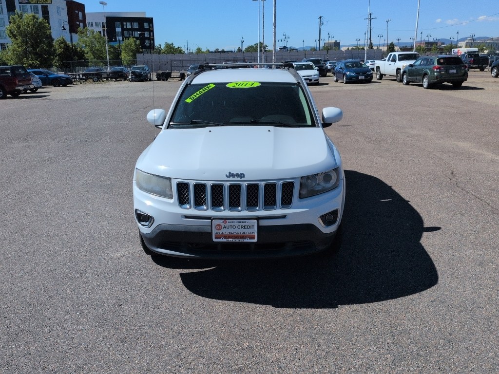 2014 WHITE Jeep Compass Limited (1C4NJCCB5ED) with an 4 Cyl, 2.4L engine, Automatic transmission, located at 10890 W. Colfax Ave., Lakewood, CO, 80215, (303) 274-7692, 39.739914, -105.120132- Photo#1