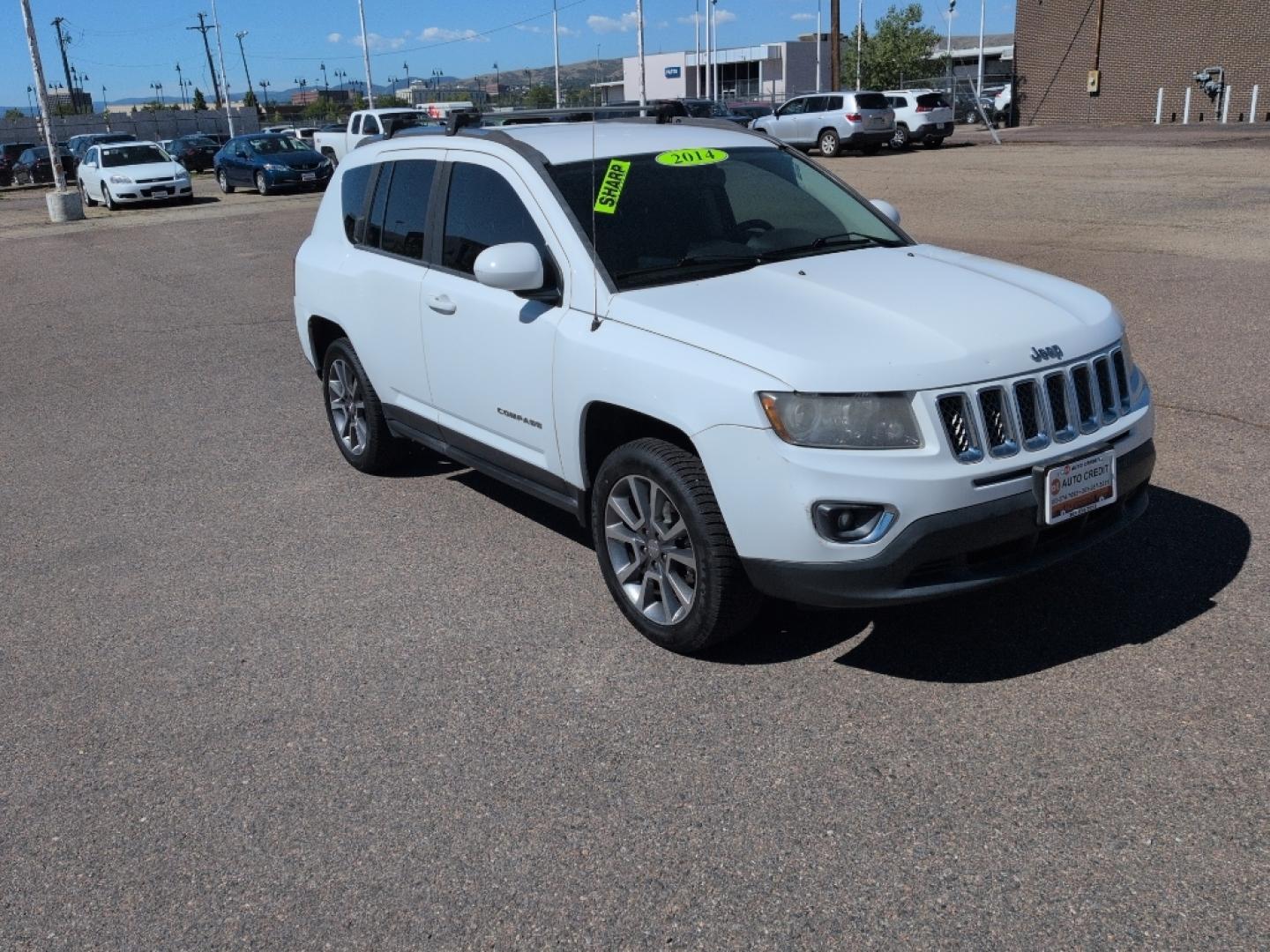 2014 WHITE Jeep Compass Limited (1C4NJCCB5ED) with an 4 Cyl, 2.4L engine, Automatic transmission, located at 10890 W. Colfax Ave., Lakewood, CO, 80215, (303) 274-7692, 39.739914, -105.120132- Photo#2
