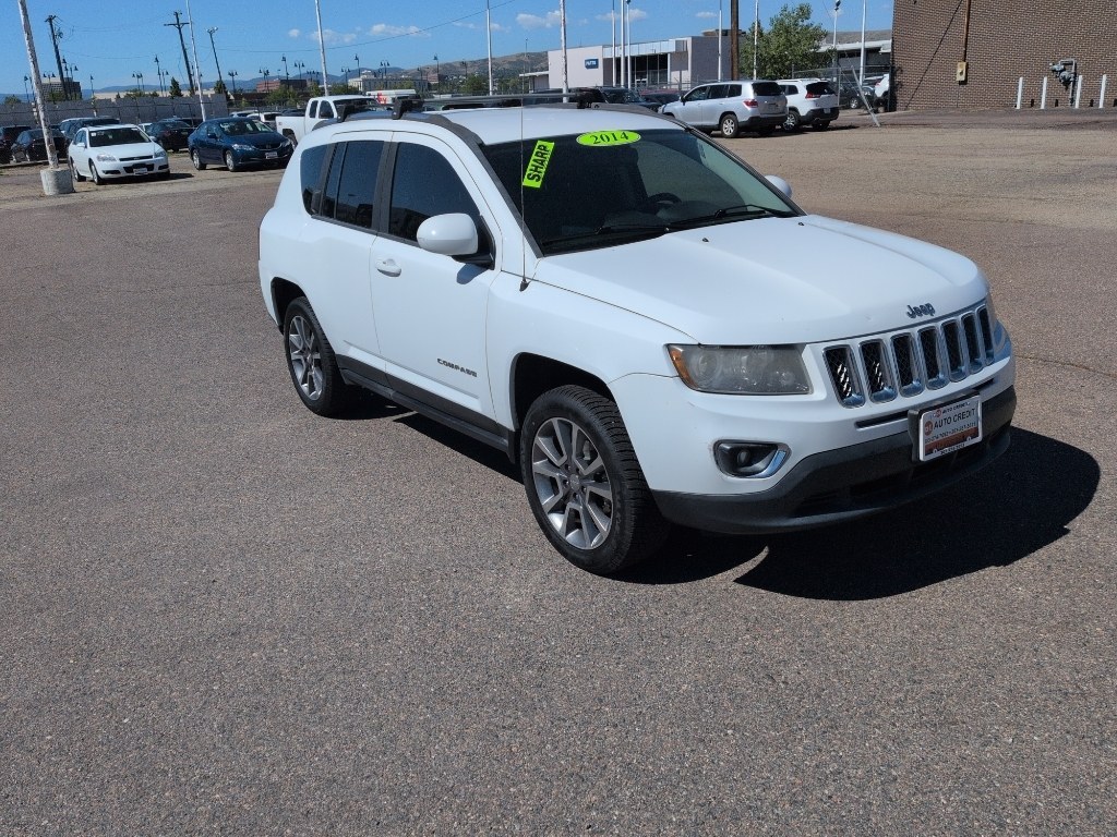 2014 WHITE Jeep Compass Limited (1C4NJCCB5ED) with an 4 Cyl, 2.4L engine, Automatic transmission, located at 10890 W. Colfax Ave., Lakewood, CO, 80215, (303) 274-7692, 39.739914, -105.120132- Photo#2