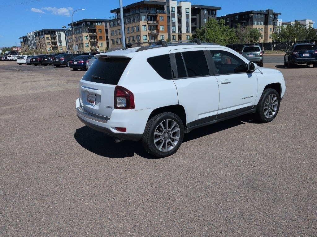 2014 WHITE Jeep Compass Limited (1C4NJCCB5ED) with an 4 Cyl, 2.4L engine, Automatic transmission, located at 10890 W. Colfax Ave., Lakewood, CO, 80215, (303) 274-7692, 39.739914, -105.120132- Photo#4