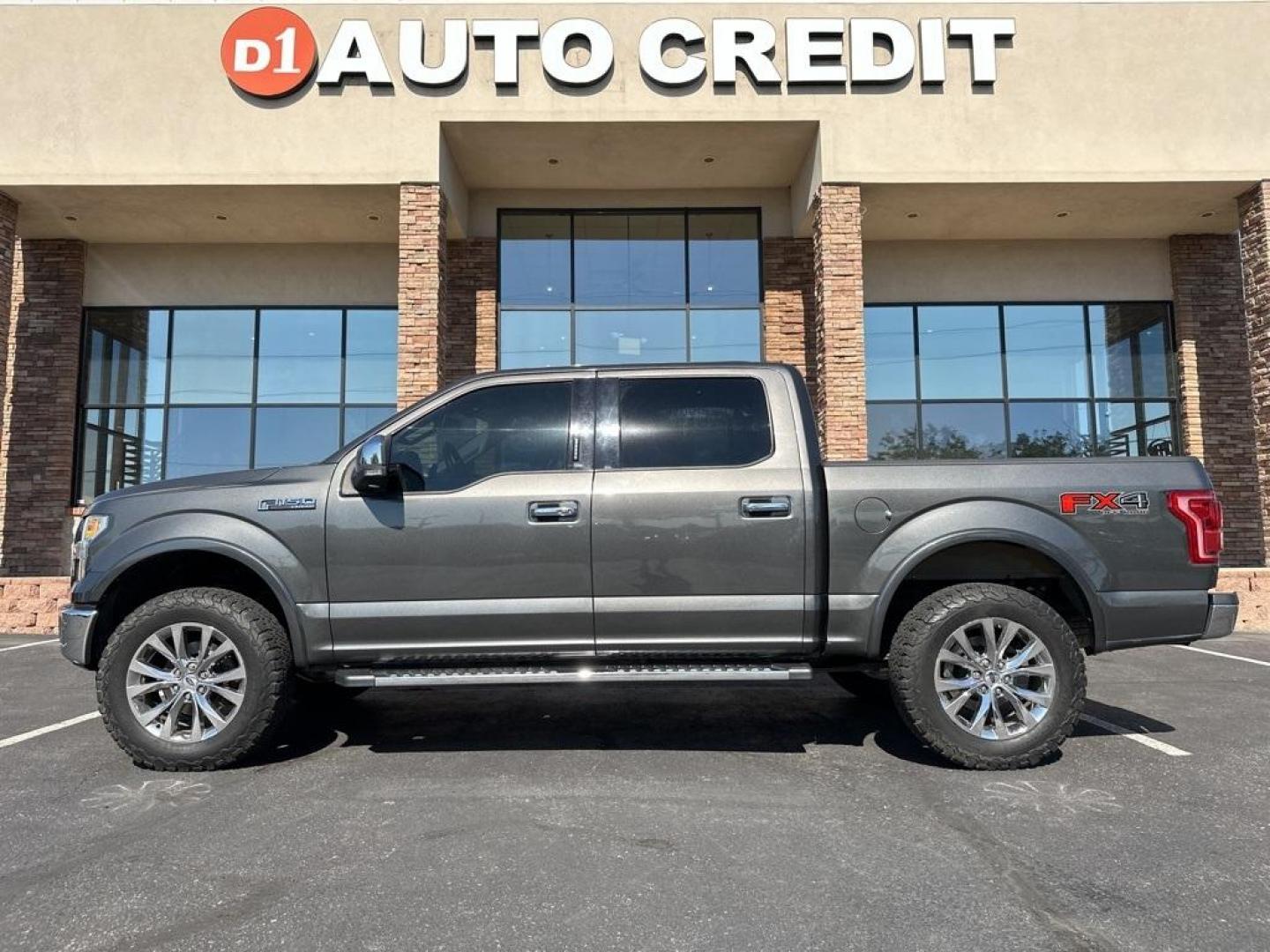 2016 Gray /Black Ford F-150 Lariat (1FTEW1EF2GK) with an 5.0L V8 FFV engine, Automatic transmission, located at 10890 W. Colfax Ave., Lakewood, CO, 80215, (303) 274-7692, 39.739914, -105.120132 - 2016 Ford F-150 Lariat with FX-4 Off Road Package. This truck is in excellent condition inside and out. Loaded with 5.0L V8 engine, Max Tow Package, Extended Range Fuel Tank and much more. This truck shows Zero signs of off road use, <br><br>All Cars Have Clean Titles And Are Serviced Before Sale., - Photo#0