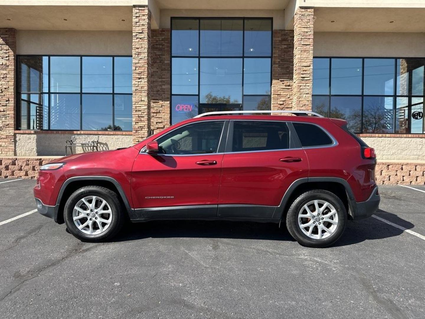 2017 Deep Cherry Red Crystal Pearlcoat /Black Jeep Cherokee Latitude (1C4PJMCB9HW) with an 2.4L I4 MultiAir engine, Automatic transmission, located at 10890 W. Colfax Ave., Lakewood, CO, 80215, (303) 274-7692, 39.739914, -105.120132 - 2017 Jeep Cherokee 4WD<br><br>D1 Auto NEVER charges dealer fees! All cars have clean titles and have been inspected for mechanical issues. We have financing for everyone. Good credit, bad credit, first time buyers.<br>Clean CARFAX.<br>Please call Lakewood Location 303-274-7692 or Thornton 303-287-55 - Photo#0
