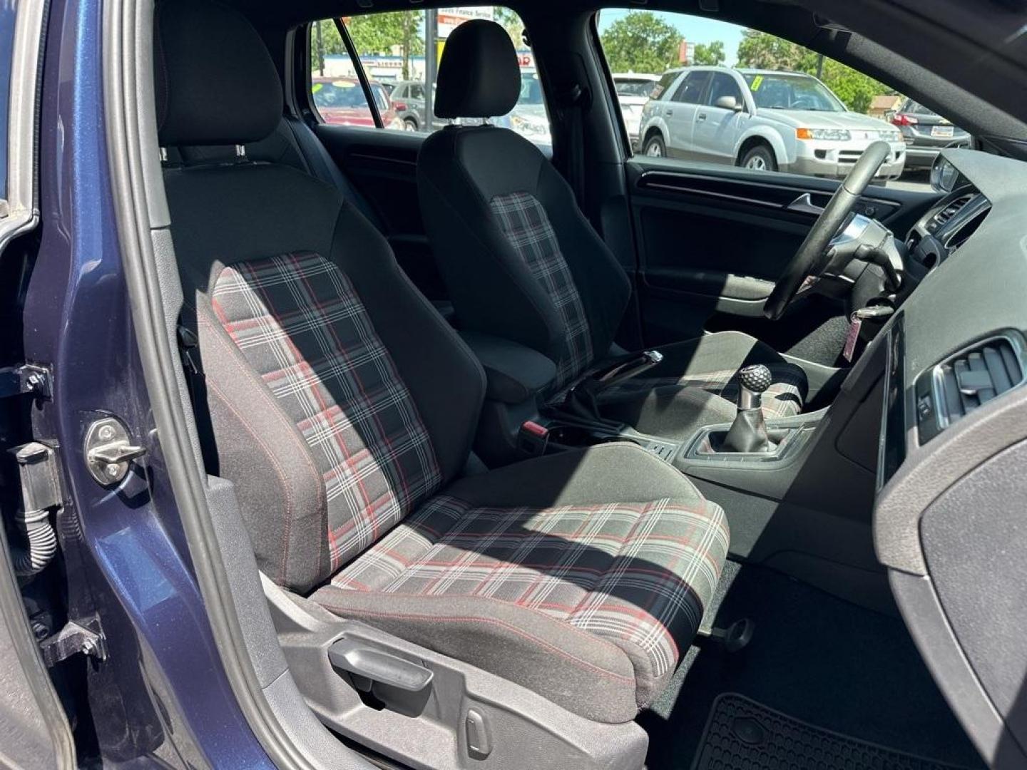 2017 Night Blue Metallic /Titan Black Volkswagen Golf GTI S (3VW5T7AU0HM) with an 2.0L TSI engine, Manual transmission, located at 10890 W. Colfax Ave., Lakewood, CO, 80215, (303) 274-7692, 39.739914, -105.120132 - 2017 Volkswagen Golf GTI, One Owner and completley stock with no modifications. Fully serviced and ready! <br><br>All Cars Have Clean Titles And Are Serviced Before Sale., Backup Camera, Heated Seats, Bluetooth/ With Bluetooth Audio, Non Smoker, No Pet Odor Or Hair, 2.0L TSI, 6-Speed Manual.<br>D1 A - Photo#14