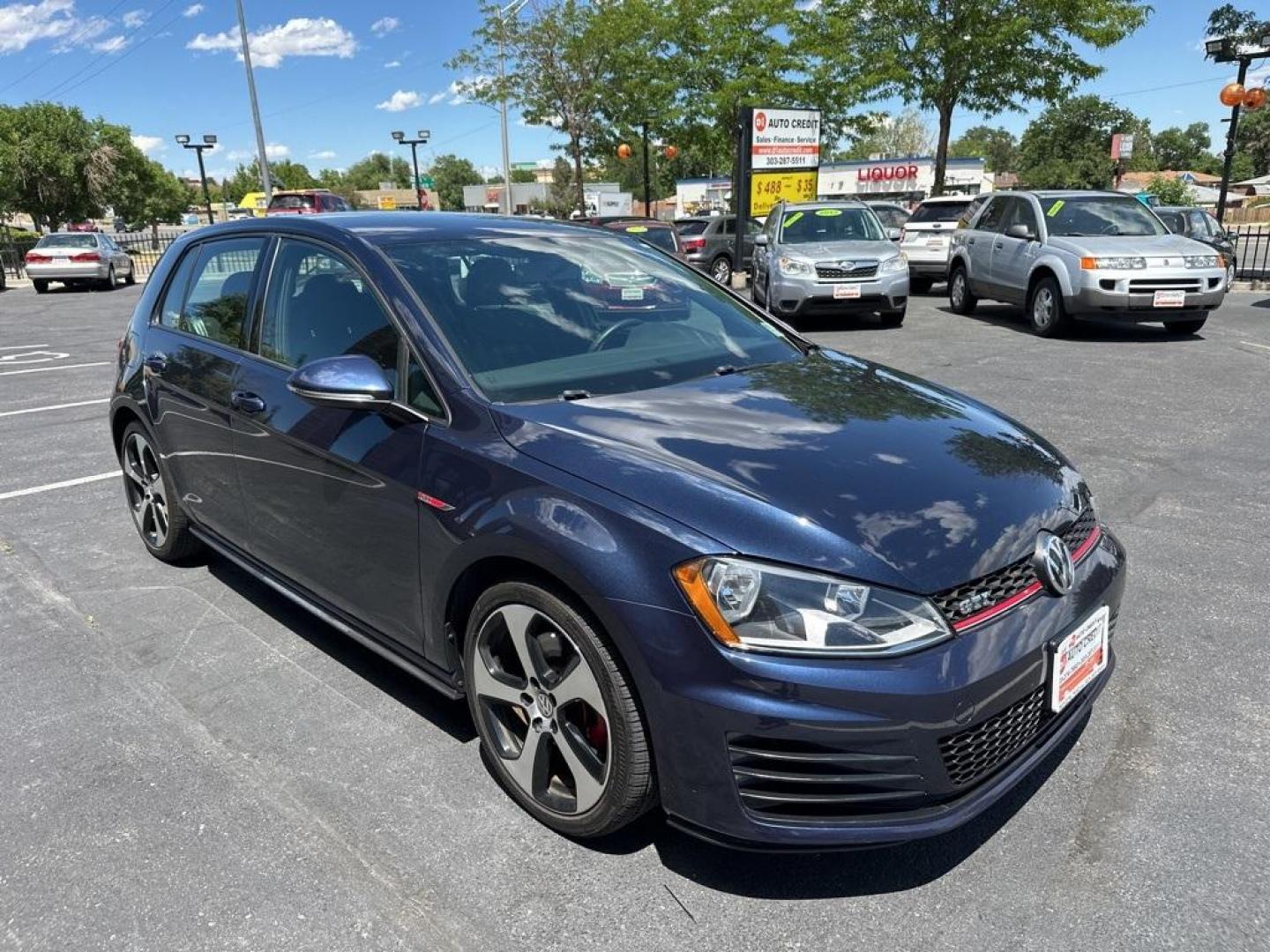 2017 Night Blue Metallic /Titan Black Volkswagen Golf GTI S (3VW5T7AU0HM) with an 2.0L TSI engine, Manual transmission, located at 10890 W. Colfax Ave., Lakewood, CO, 80215, (303) 274-7692, 39.739914, -105.120132 - 2017 Volkswagen Golf GTI, One Owner and completley stock with no modifications. Fully serviced and ready! <br><br>All Cars Have Clean Titles And Are Serviced Before Sale., Backup Camera, Heated Seats, Bluetooth/ With Bluetooth Audio, Non Smoker, No Pet Odor Or Hair, 2.0L TSI, 6-Speed Manual.<br>D1 A - Photo#2