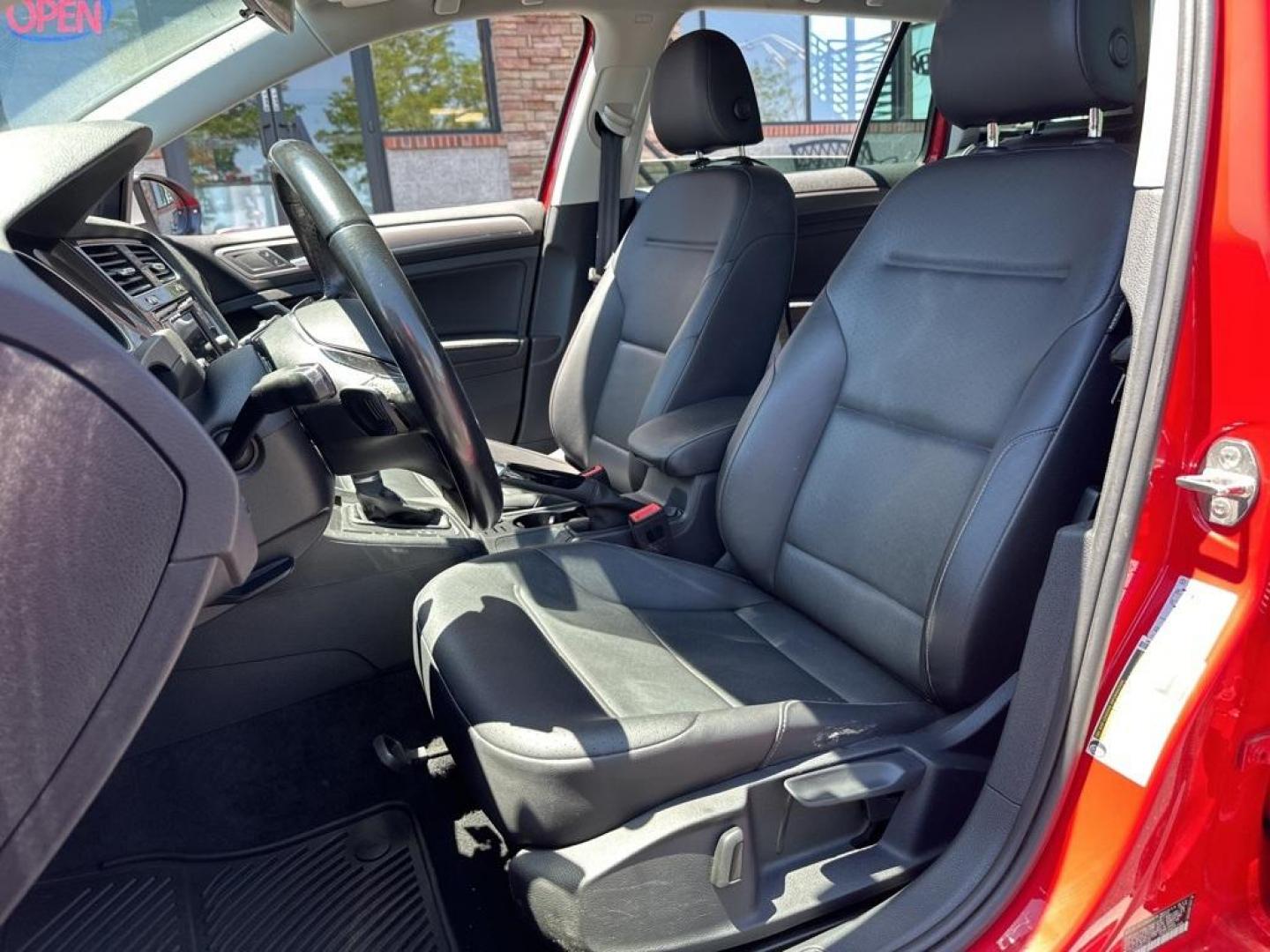 2019 Tornado Red /Black Volkswagen Golf Alltrack TSI S (3VWH17AU9KM) with an 1.8L TSI engine, Automatic transmission, located at 10890 W. Colfax Ave., Lakewood, CO, 80215, (303) 274-7692, 39.739914, -105.120132 - 2019 Volkswagen Golf Alltrack All Wheel Drive and One Owner.<br><br>All Cars Have Clean Titles And Are Serviced Before Sale., Apple/Android Car Play, New Tires, Backup Camera, Leather, Heated Seats, Non Smoker, AWD.<br><br>D1 Auto NEVER charges dealer fees! All cars have clean titles and have been i - Photo#13