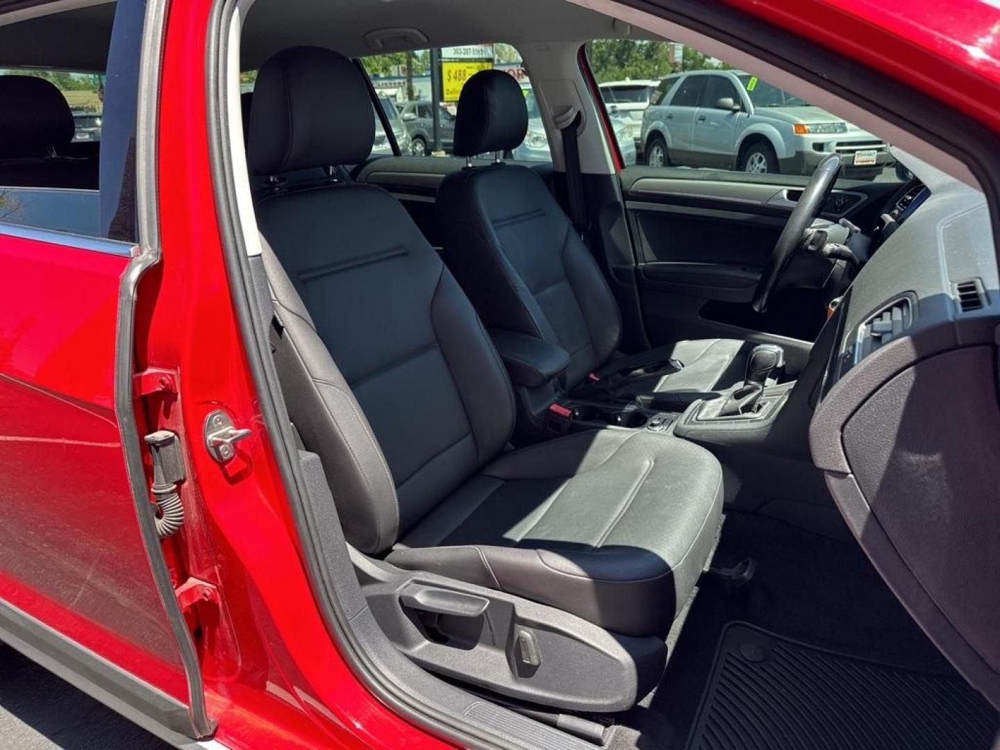 2019 Tornado Red /Black Volkswagen Golf Alltrack TSI S (3VWH17AU9KM) with an 1.8L TSI engine, Automatic transmission, located at 10890 W. Colfax Ave., Lakewood, CO, 80215, (303) 274-7692, 39.739914, -105.120132 - 2019 Volkswagen Golf Alltrack All Wheel Drive and One Owner.<br><br>All Cars Have Clean Titles And Are Serviced Before Sale., Apple/Android Car Play, New Tires, Backup Camera, Leather, Heated Seats, Non Smoker, AWD.<br><br>D1 Auto NEVER charges dealer fees! All cars have clean titles and have been i - Photo#14