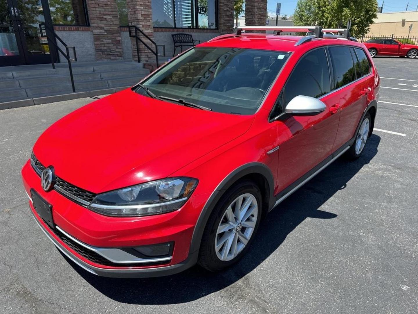 2019 Tornado Red /Black Volkswagen Golf Alltrack TSI S (3VWH17AU9KM) with an 1.8L TSI engine, Automatic transmission, located at 10890 W. Colfax Ave., Lakewood, CO, 80215, (303) 274-7692, 39.739914, -105.120132 - 2019 Volkswagen Golf Alltrack All Wheel Drive and One Owner.<br><br>All Cars Have Clean Titles And Are Serviced Before Sale., Apple/Android Car Play, New Tires, Backup Camera, Leather, Heated Seats, Non Smoker, AWD.<br><br>D1 Auto NEVER charges dealer fees! All cars have clean titles and have been i - Photo#1