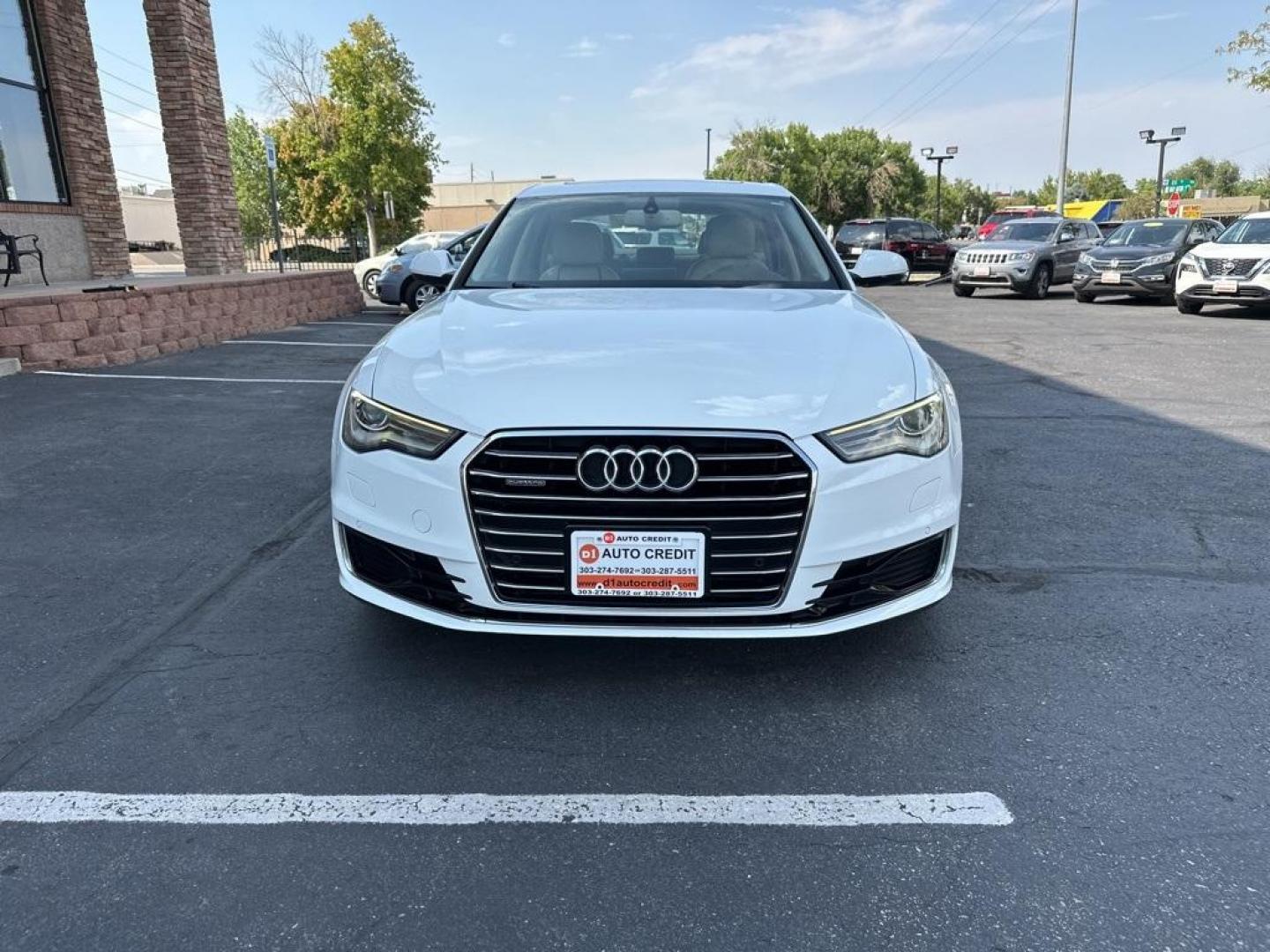2016 Ibis White /Atlas Beige Audi A6 2.0T Premium Plus (WAUGFAFC4GN) with an 2.0L 4-Cylinder TFSI engine, Automatic transmission, located at 10890 W. Colfax Ave., Lakewood, CO, 80215, (303) 274-7692, 39.739914, -105.120132 - 2016 Audi A6 Premium Plus, Clean Title and fully serviced including new tires, brakes and more. This is a non smoker car and very clean. <br><br>All Cars Have Clean Titles And Are Serviced Before Sale., Clean Carfax, No Accident, Blind Spot Monitoring, Backup Camera, Heated Seats, Bluetooth/ With Bl - Photo#2
