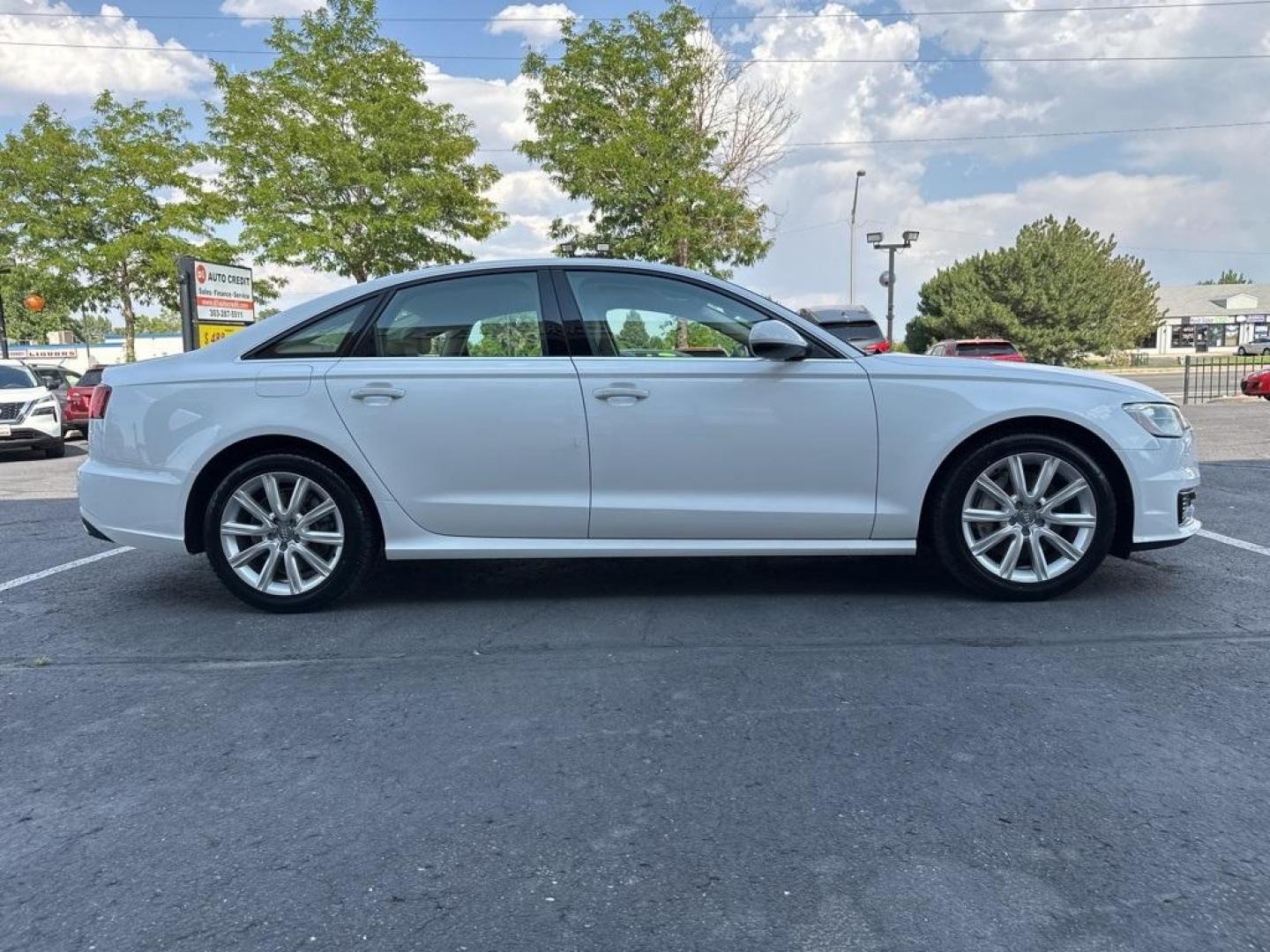 2016 Ibis White /Atlas Beige Audi A6 2.0T Premium Plus (WAUGFAFC4GN) with an 2.0L 4-Cylinder TFSI engine, Automatic transmission, located at 10890 W. Colfax Ave., Lakewood, CO, 80215, (303) 274-7692, 39.739914, -105.120132 - 2016 Audi A6 Premium Plus, Clean Title and fully serviced including new tires, brakes and more. This is a non smoker car and very clean. <br><br>All Cars Have Clean Titles And Are Serviced Before Sale., Clean Carfax, No Accident, Blind Spot Monitoring, Backup Camera, Heated Seats, Bluetooth/ With Bl - Photo#4