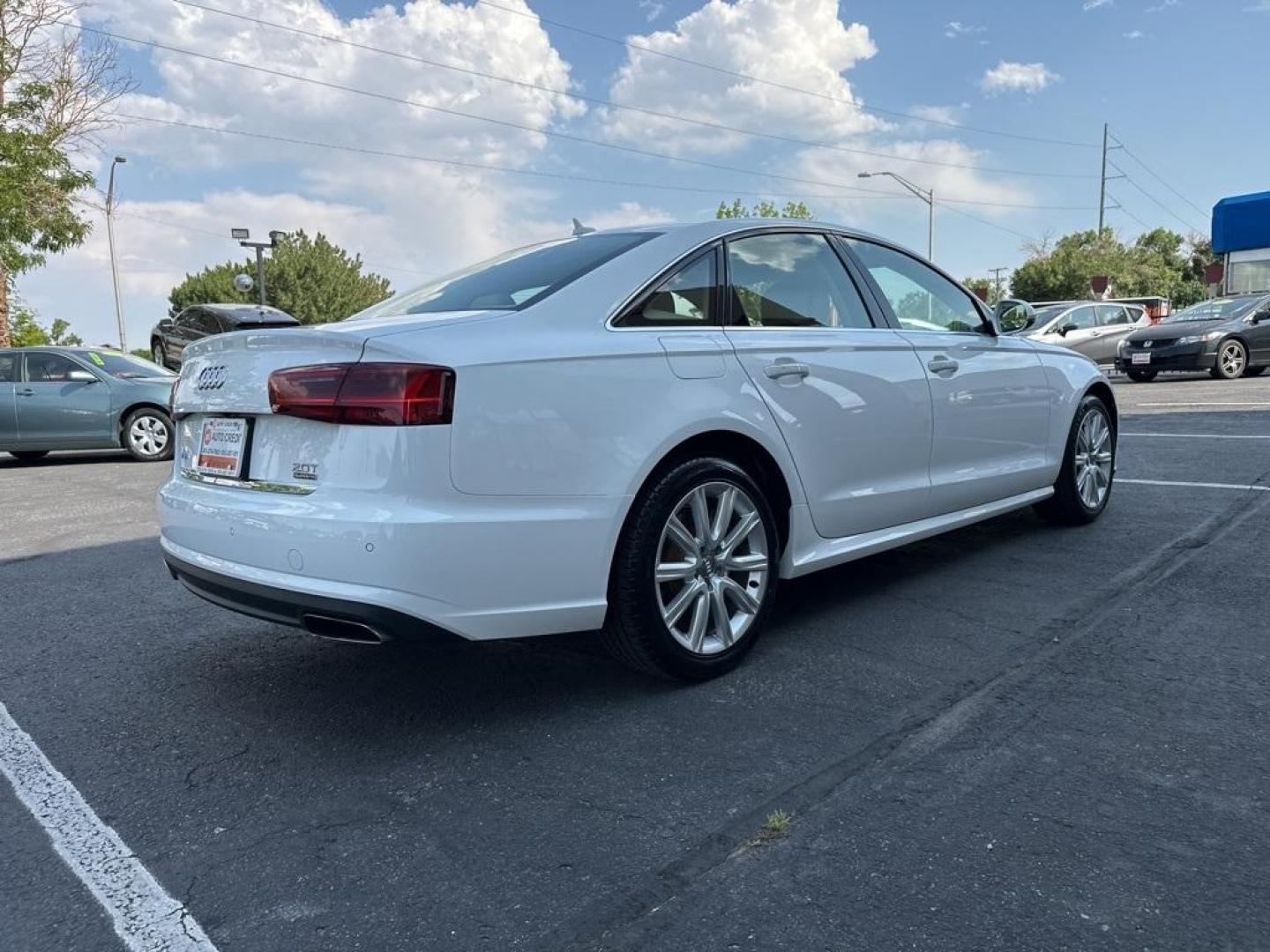2016 Ibis White /Atlas Beige Audi A6 2.0T Premium Plus (WAUGFAFC4GN) with an 2.0L 4-Cylinder TFSI engine, Automatic transmission, located at 10890 W. Colfax Ave., Lakewood, CO, 80215, (303) 274-7692, 39.739914, -105.120132 - 2016 Audi A6 Premium Plus, Clean Title and fully serviced including new tires, brakes and more. This is a non smoker car and very clean. <br><br>All Cars Have Clean Titles And Are Serviced Before Sale., Clean Carfax, No Accident, Blind Spot Monitoring, Backup Camera, Heated Seats, Bluetooth/ With Bl - Photo#5