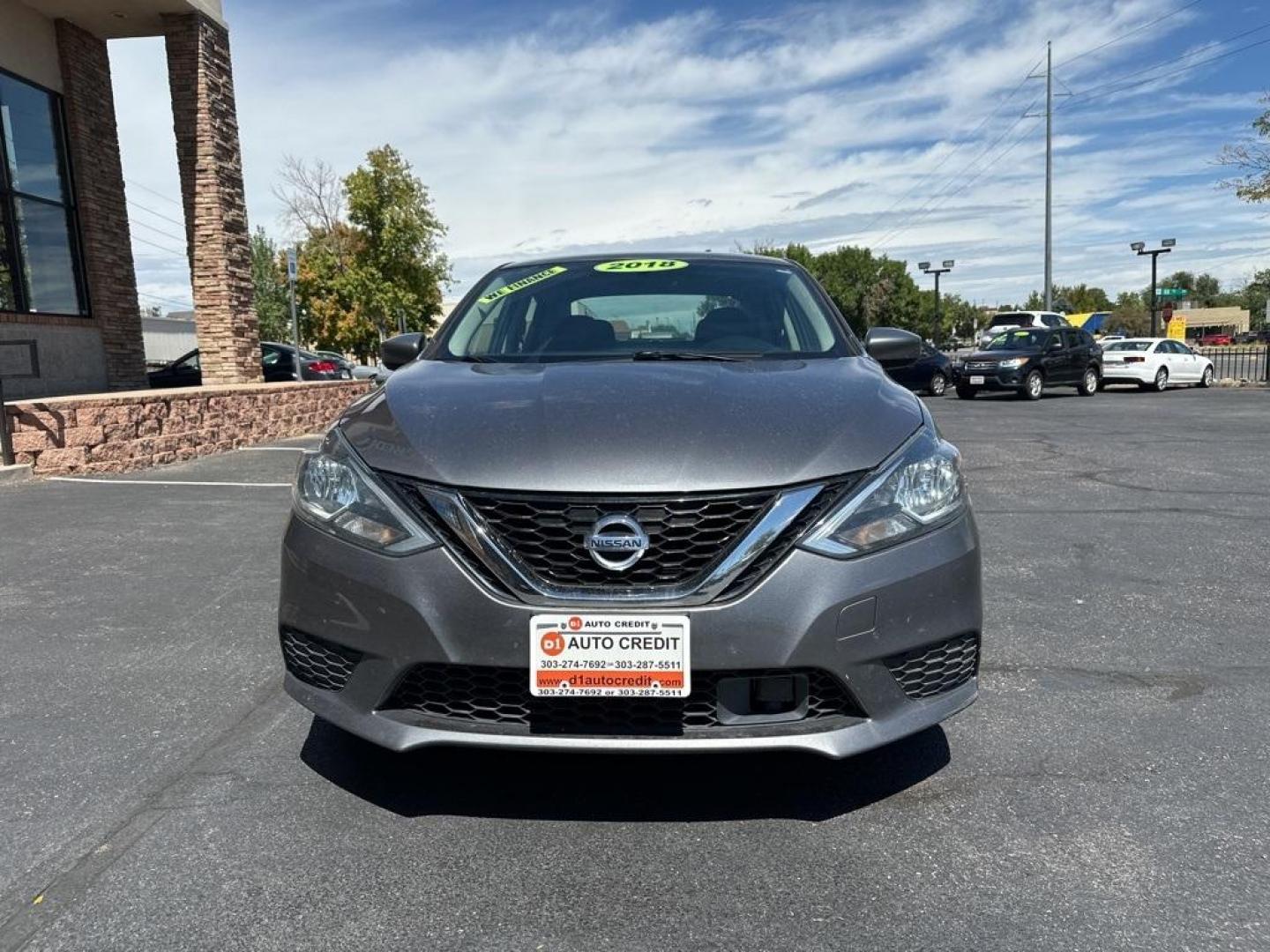 2018 Gun Metallic /Charcoal Nissan Sentra SV (3N1AB7AP6JL) with an 1.8L 4-Cylinder DOHC 16V engine, CVT transmission, located at 10890 W. Colfax Ave., Lakewood, CO, 80215, (303) 274-7692, 39.739914, -105.120132 - 2018 Nissan Sentra<br><br>D1 Auto NEVER charges dealer fees! All cars have clean titles and have been inspected for mechanical issues. We have financing for everyone. Good credit, bad credit, first time buyers.<br><br>Please call Lakewood Location 303-274-7692 or Thornton 303-287-5511 to schedule a - Photo#2