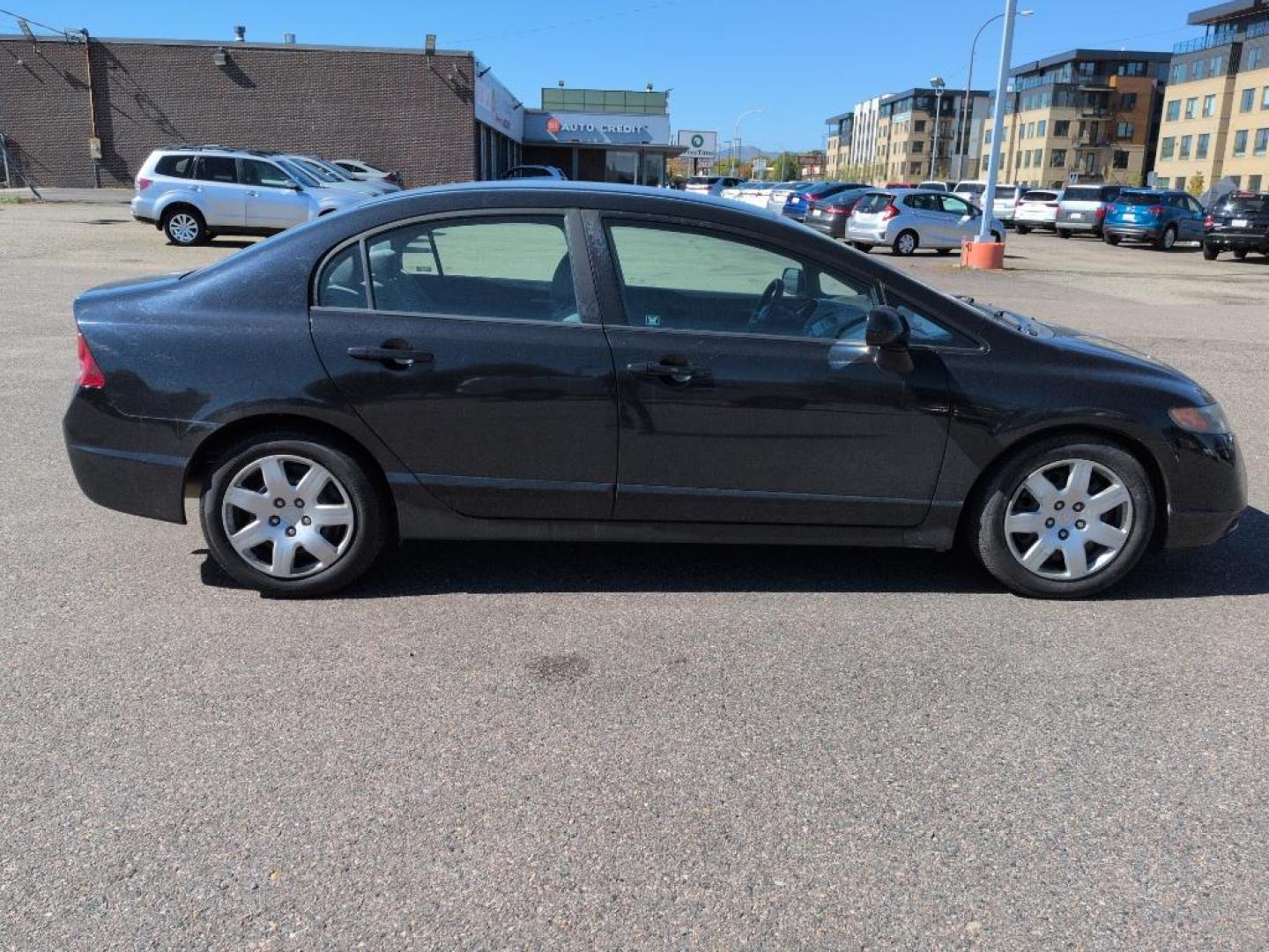 2008 BLACK Honda Civic LX (1HGFA165X8L) with an 4 Cyl, 1.8L engine, Automatic transmission, located at 10890 W. Colfax Ave., Lakewood, CO, 80215, (303) 274-7692, 39.739914, -105.120132 - Photo#3