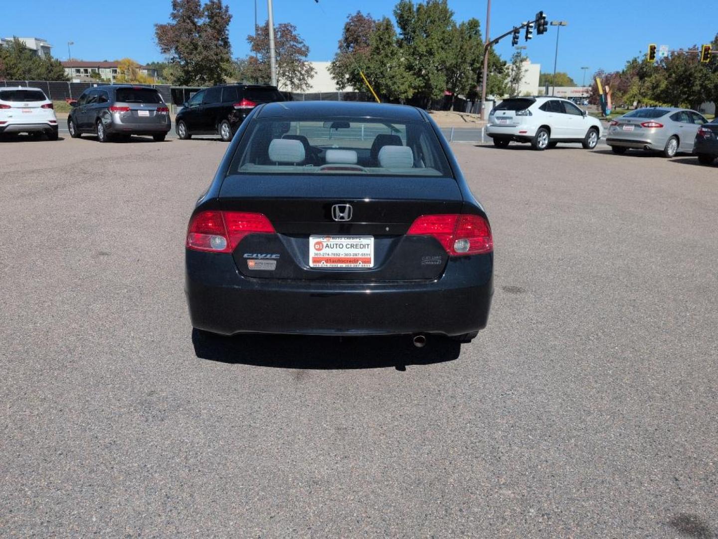 2008 BLACK Honda Civic LX (1HGFA165X8L) with an 4 Cyl, 1.8L engine, Automatic transmission, located at 10890 W. Colfax Ave., Lakewood, CO, 80215, (303) 274-7692, 39.739914, -105.120132 - Photo#5