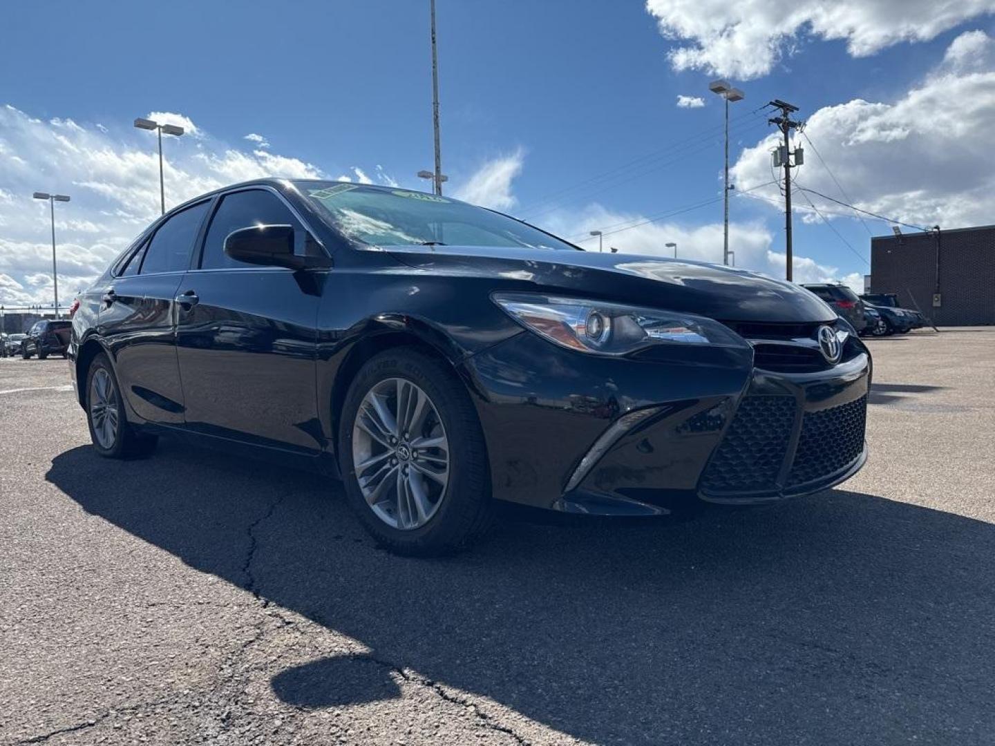 2016 Midnight Black Metallic /Black Toyota Camry SE (4T1BF1FK3GU) with an 2.5L I4 SMPI DOHC engine, Automatic transmission, located at 10890 W. Colfax Ave., Lakewood, CO, 80215, (303) 274-7692, 39.739914, -105.120132 - 2016 Toyota Camry FWD Black Cloth.<br><br>D1 Auto NEVER charges dealer fees! All cars have clean titles and have been inspected for mechanical issues. We have financing for everyone. Good credit, bad credit, first time buyers.<br><br>Please call Lakewood Location 303-274-7692 or Thornton 303-287-551 - Photo#0