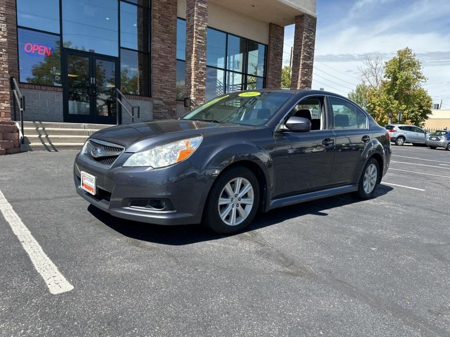 2011 Graphite Gray Metallic /Off Black Subaru Legacy 2.5i (4S3BMBG65B3) with an 2.5L 4-Cylinder engine, CVT transmission, located at 10890 W. Colfax Ave., Lakewood, CO, 80215, (303) 274-7692, 39.739914, -105.120132 - 2011 Subaru Legacy<br><br>D1 Auto NEVER charges dealer fees! All cars have clean titles and have been inspected for mechanical issues. We have financing for everyone. Good credit, bad credit, first time buyers.<br>CARFAX One-Owner. Clean CARFAX. Odometer is 30056 miles below market average!<br>Pleas - Photo#1