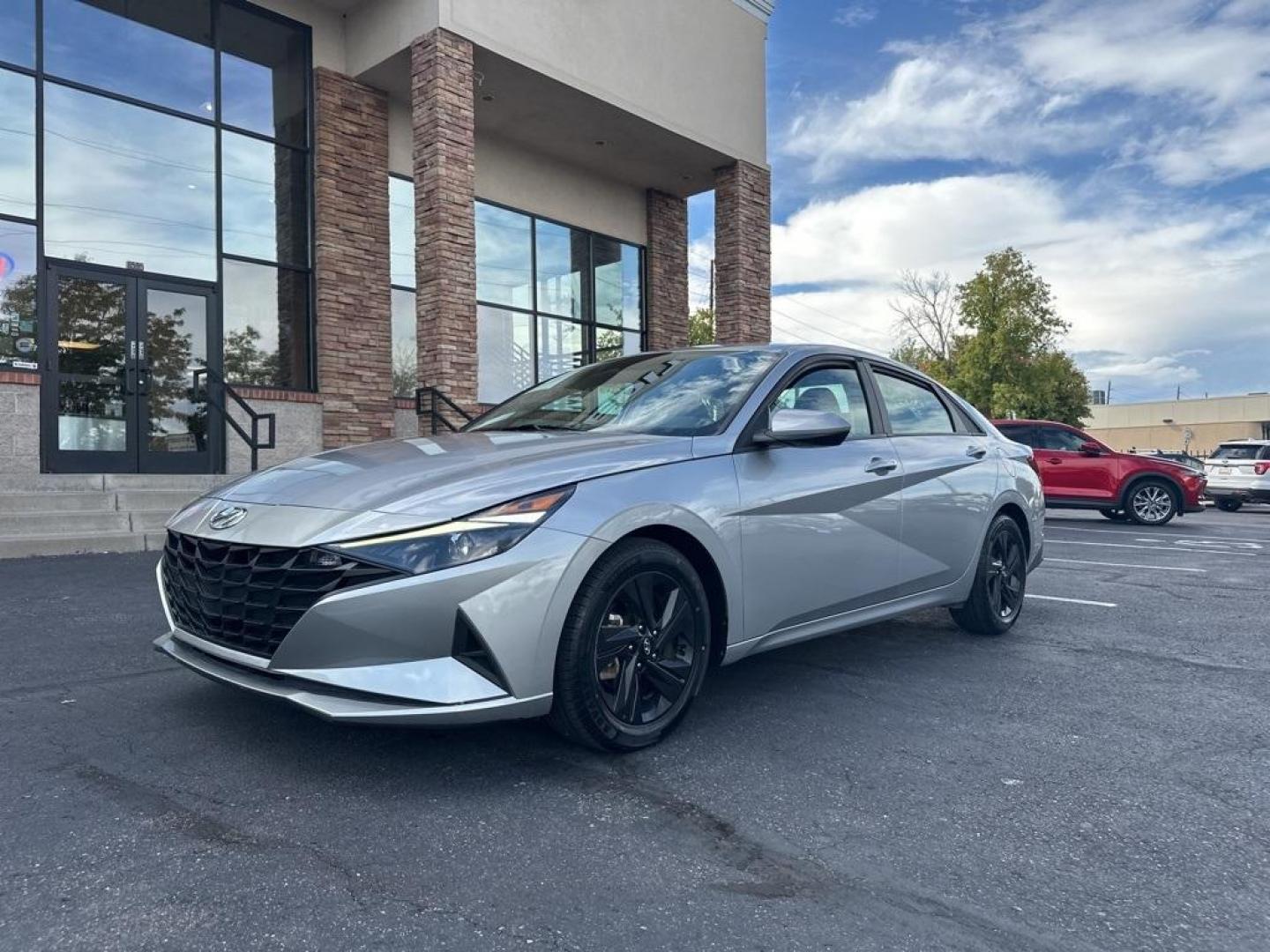 2021 Shimmering Silver Pearl /Black Hyundai Elantra SEL (5NPLM4AG9MH) with an 2.0L 4-Cylinder DOHC 16V engine, CVT transmission, located at 10890 W. Colfax Ave., Lakewood, CO, 80215, (303) 274-7692, 39.739914, -105.120132 - 2021 Hyundai Elantra One Owner, SEL loaded with, blind spot detection, Apple/Android Carplay, Lane departure warning, push button start and excellent fuel economy. <br><br>All Cars Have Clean Titles And Are Serviced Before Sale., CarfaxOne Owner, No Accidents, Apple/Android Car Play, Backup Camera, - Photo#1