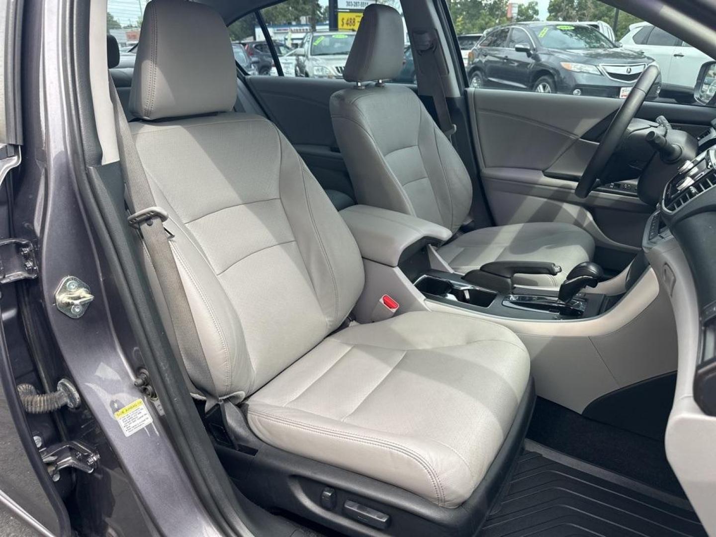 2015 Modern Steel Metallic /Gray Honda Accord EX-L (1HGCR2F80FA) with an 2.4L I4 DOHC i-VTEC 16V engine, CVT transmission, located at 10890 W. Colfax Ave., Lakewood, CO, 80215, (303) 274-7692, 39.739914, -105.120132 - 2015 Honda Accord in excellent condition inside and out. Clean title and really shows pride of ownership. Non smoker and loaded with, heated leather seats, Bluetooth with Bluetooh audio to play your music, sun roof, 2 sets of floor mats, and fully serviced. <br>All Cars Have Clean Titles And Are Ser - Photo#15