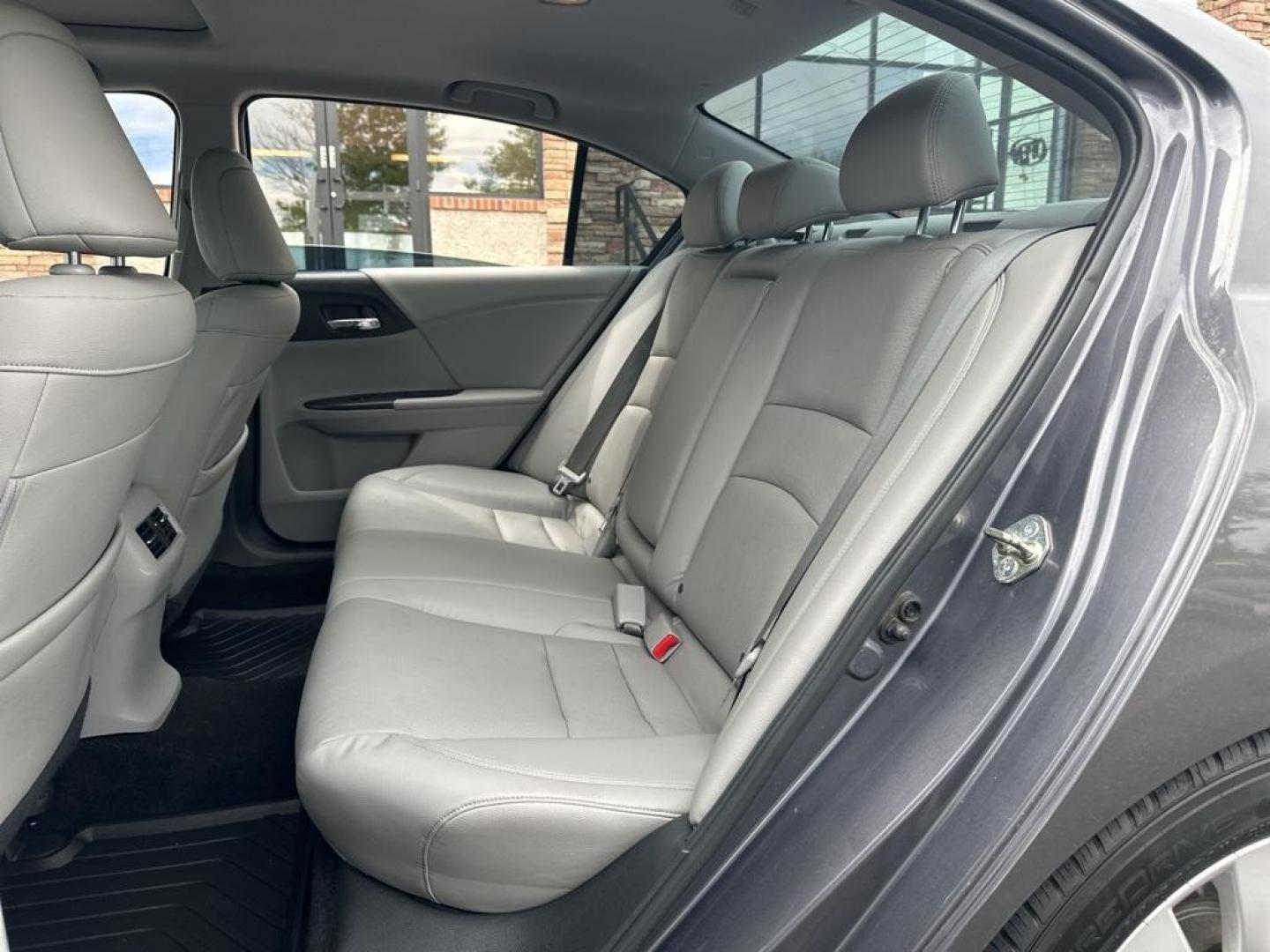 2015 Modern Steel Metallic /Gray Honda Accord EX-L (1HGCR2F80FA) with an 2.4L I4 DOHC i-VTEC 16V engine, CVT transmission, located at 10890 W. Colfax Ave., Lakewood, CO, 80215, (303) 274-7692, 39.739914, -105.120132 - 2015 Honda Accord in excellent condition inside and out. Clean title and really shows pride of ownership. Non smoker and loaded with, heated leather seats, Bluetooth with Bluetooh audio to play your music, sun roof, 2 sets of floor mats, and fully serviced. <br>All Cars Have Clean Titles And Are Ser - Photo#19