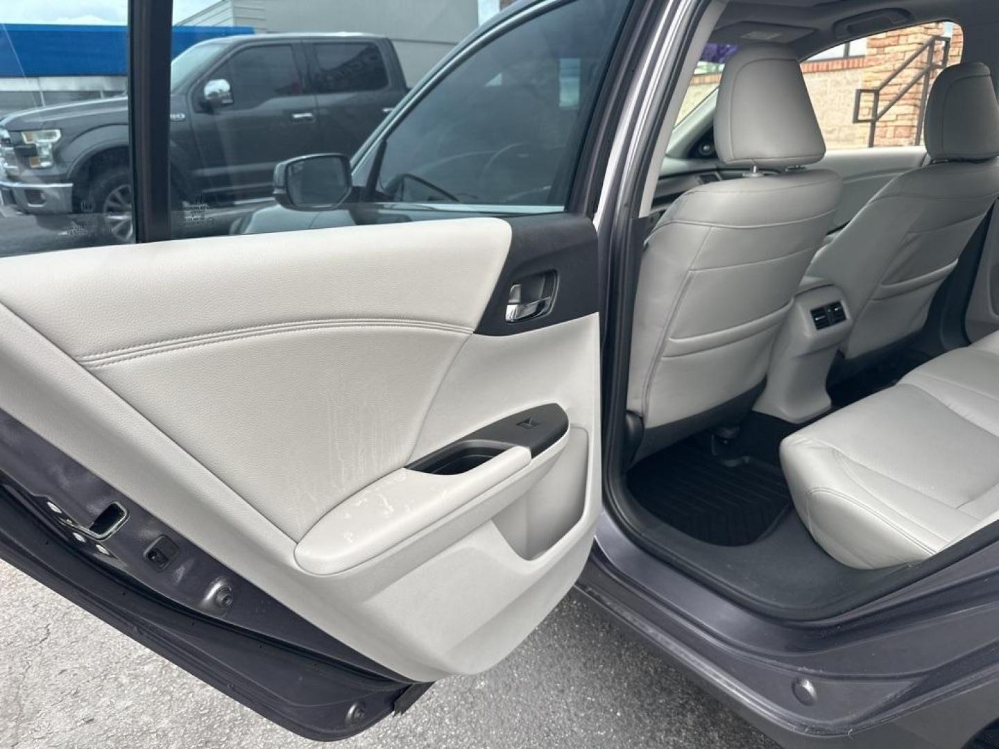 2015 Modern Steel Metallic /Gray Honda Accord EX-L (1HGCR2F80FA) with an 2.4L I4 DOHC i-VTEC 16V engine, CVT transmission, located at 10890 W. Colfax Ave., Lakewood, CO, 80215, (303) 274-7692, 39.739914, -105.120132 - 2015 Honda Accord in excellent condition inside and out. Clean title and really shows pride of ownership. Non smoker and loaded with, heated leather seats, Bluetooth with Bluetooh audio to play your music, sun roof, 2 sets of floor mats, and fully serviced. <br>All Cars Have Clean Titles And Are Ser - Photo#27