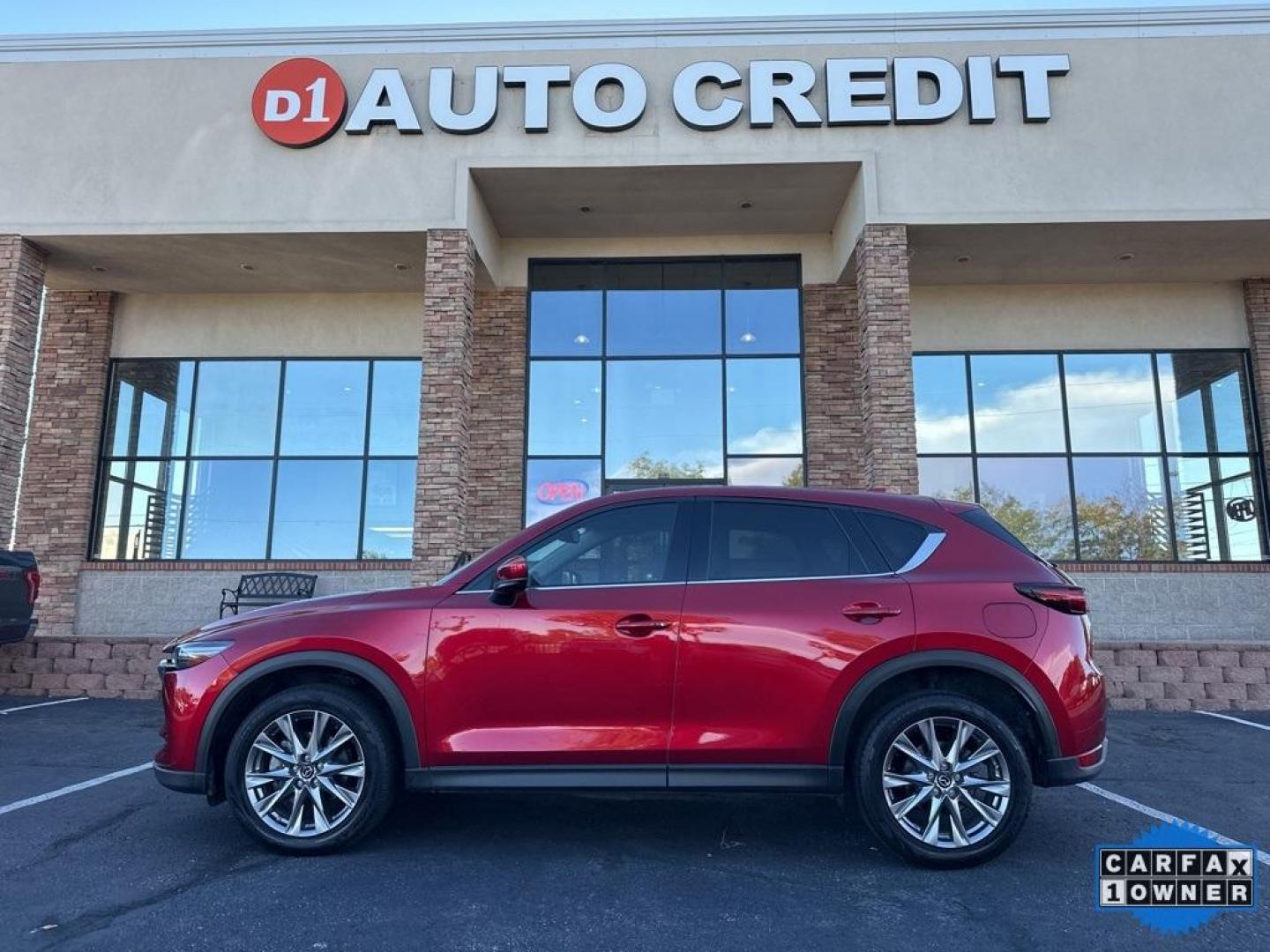 2019 Soul Red Crystal Metallic /Parchment Mazda CX-5 Grand Touring Reserve (JM3KFBDYXK0) with an 2.5L 4-Cylinder engine, Automatic transmission, located at 10890 W. Colfax Ave., Lakewood, CO, 80215, (303) 274-7692, 39.739914, -105.120132 - 2019 Mazda CX-5 Grand Touring Reserve in mint condition! Loaded with heated leather seats, heated steering wheel, heads up display, Apple/Android Carplay, panoramic roof, Bose speakers and more. <br><br>All Cars Have Clean Titles And Are Serviced Before Sale.<br>Apple/Android Car Play, All Books and - Photo#0