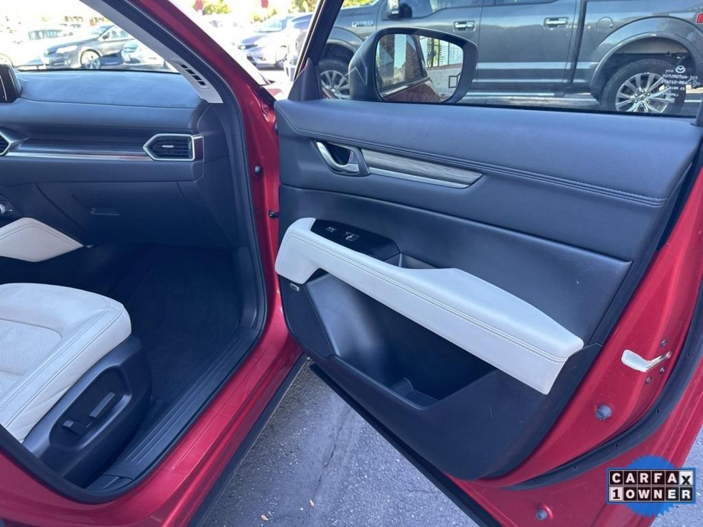 2019 Soul Red Crystal Metallic /Parchment Mazda CX-5 Grand Touring Reserve (JM3KFBDYXK0) with an 2.5L 4-Cylinder engine, Automatic transmission, located at 10890 W. Colfax Ave., Lakewood, CO, 80215, (303) 274-7692, 39.739914, -105.120132 - 2019 Mazda CX-5 Grand Touring Reserve in mint condition! Loaded with heated leather seats, heated steering wheel, heads up display, Apple/Android Carplay, panoramic roof, Bose speakers and more. <br><br>All Cars Have Clean Titles And Are Serviced Before Sale.<br>Apple/Android Car Play, All Books and - Photo#24