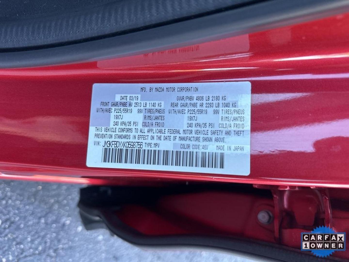 2019 Soul Red Crystal Metallic /Parchment Mazda CX-5 Grand Touring Reserve (JM3KFBDYXK0) with an 2.5L 4-Cylinder engine, Automatic transmission, located at 10890 W. Colfax Ave., Lakewood, CO, 80215, (303) 274-7692, 39.739914, -105.120132 - 2019 Mazda CX-5 Grand Touring Reserve in mint condition! Loaded with heated leather seats, heated steering wheel, heads up display, Apple/Android Carplay, panoramic roof, Bose speakers and more. <br><br>All Cars Have Clean Titles And Are Serviced Before Sale.<br>Apple/Android Car Play, All Books and - Photo#27