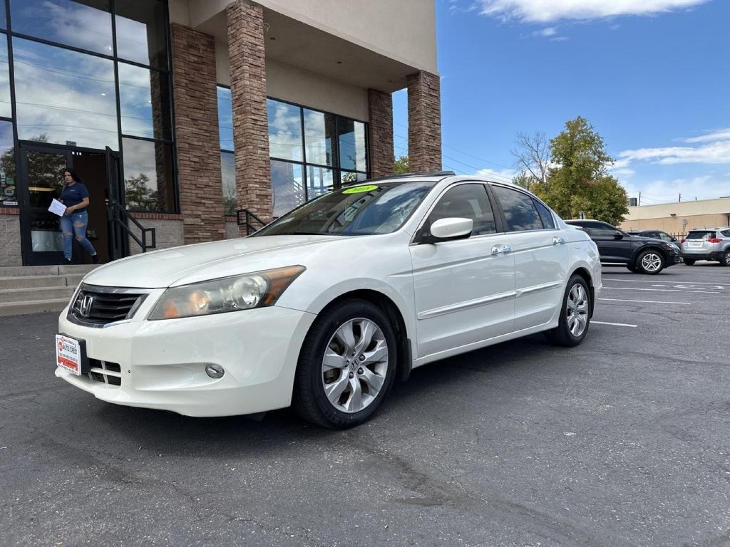 2008 White Honda Accord EX-L (1HGCP36828A) with an 3.5L V6 SOHC i-VTEC 24V engine, Automatic transmission, located at 10890 W. Colfax Ave., Lakewood, CO, 80215, (303) 274-7692, 39.739914, -105.120132 - 2008 Honda Accord<br><br>D1 Auto NEVER charges dealer fees! All cars have clean titles and have been inspected for mechanical issues. We have financing for everyone. Good credit, bad credit, first time buyers.<br>Odometer is 49687 miles below market average!<br>Please call Lakewood Location 303-274- - Photo#1