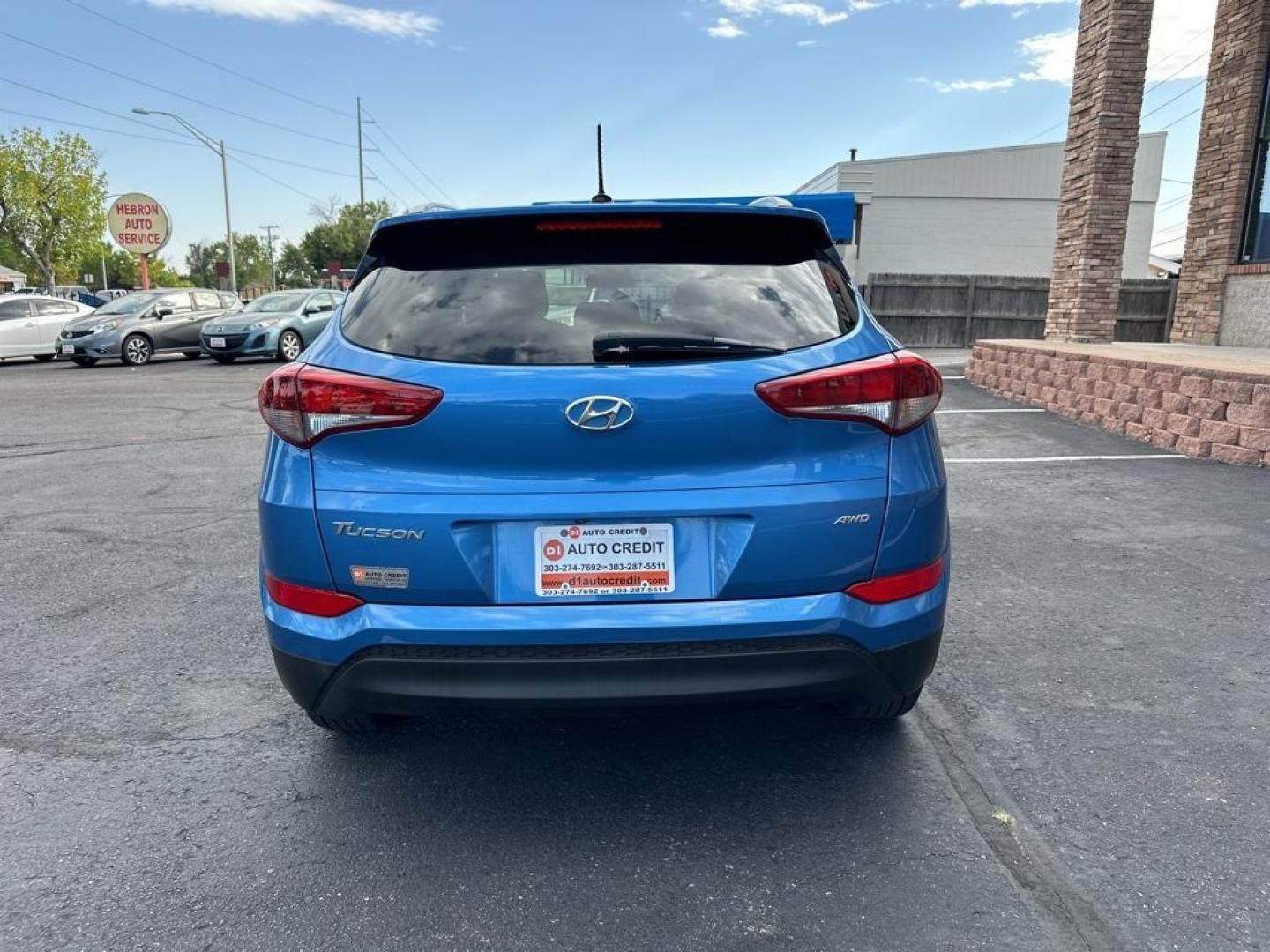 2017 Caribbean Blue /Black Hyundai Tucson SE (KM8J3CA40HU) with an 2.0L DOHC engine, Automatic transmission, located at 10890 W. Colfax Ave., Lakewood, CO, 80215, (303) 274-7692, 39.739914, -105.120132 - 2017 Hyundai Tucson All Wheel Drive with clean Colorado title and fully serviced in excellent condition inside and out. Backup Camera, Bluetooth and more.<br><br>All Cars Have Clean Titles And Are Serviced Before Sale., Backup Camera, AWD.<br>D1 Auto NEVER charges dealer fees! All cars have clean ti - Photo#6