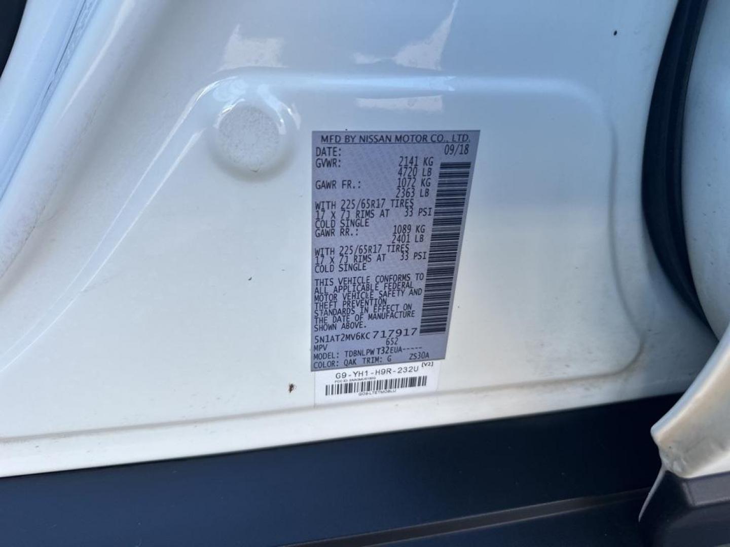 2019 Glacier White /Charcoal Nissan Rogue S (5N1AT2MV6KC) with an 2.5L I4 DOHC 16V engine, CVT transmission, located at 10890 W. Colfax Ave., Lakewood, CO, 80215, (303) 274-7692, 39.739914, -105.120132 - 2019 Nissan Rogue All Wheel Drive, One Owner, Mint Condition. <br>All Cars Have Clean Titles And Are Serviced Before Sale., CarfaxOne Owner, No Accidents, Backup Camera, Non Smoker, No Pet Odor Or Hair, AWD.<br><br>D1 Auto NEVER charges dealer fees! All cars have clean titles and have been inspected - Photo#35