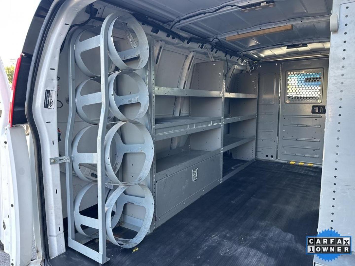 2019 Summit White /Medium Pewter GMC Savana 2500 Work Van (1GTW7AFG1K1) with an Vortec 6.0L V8 SFI Flex Fuel engine, Automatic transmission, located at 10890 W. Colfax Ave., Lakewood, CO, 80215, (303) 274-7692, 39.739914, -105.120132 - 4x4 Conversion and 6.0L Engine. Loaded up with storage bins, ladder racks and ready to go to work. Fully serviced with no mechanical issues.<br>In House Financing Available.<br><br>All Cars Have Clean Titles And Are Serviced Before Sale., Backup Camera, Savana 2500 Work Van 4x4 Conversion, Vortec 6 - Photo#12