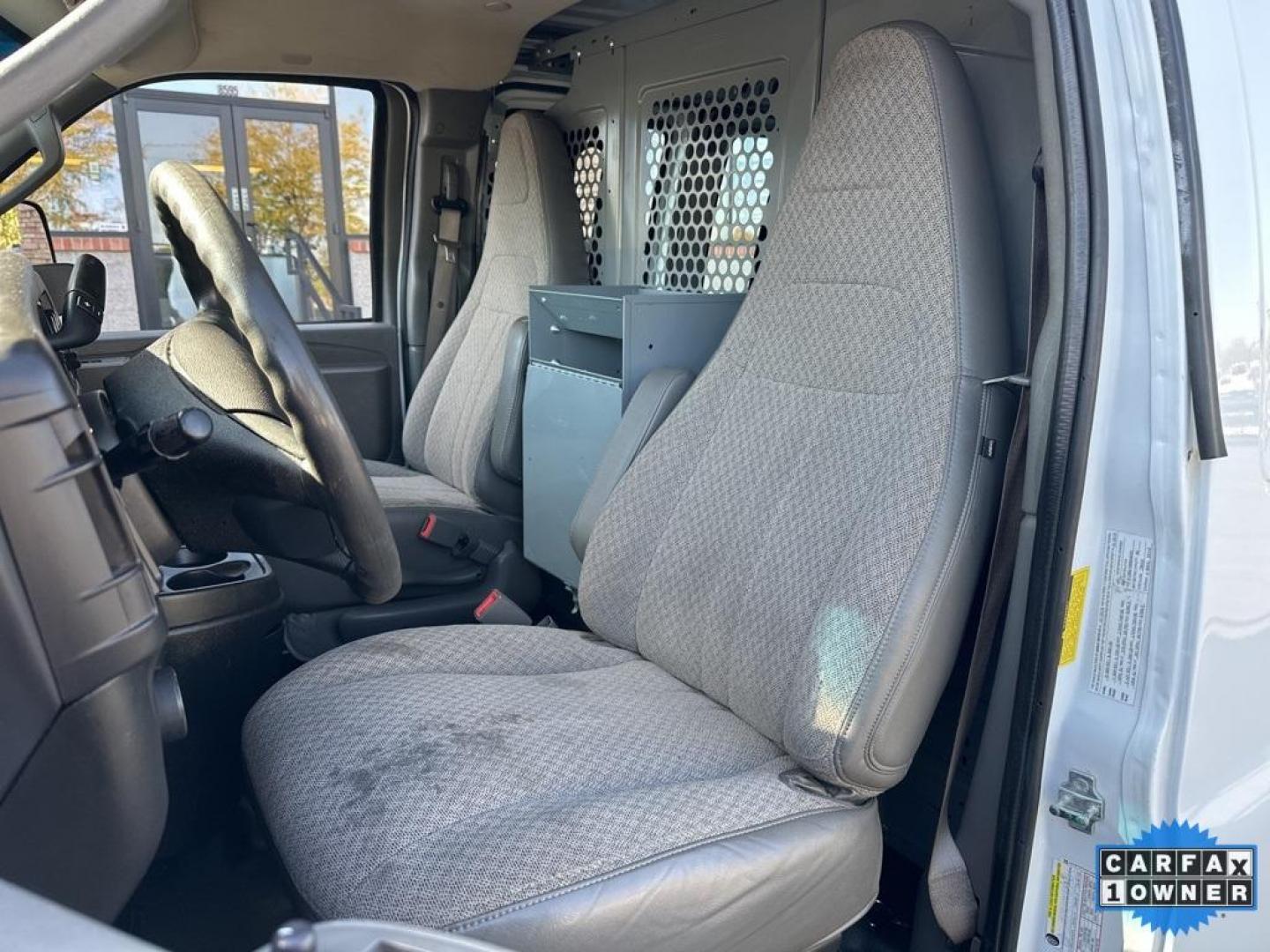 2019 Summit White /Medium Pewter GMC Savana 2500 Work Van (1GTW7AFG1K1) with an Vortec 6.0L V8 SFI Flex Fuel engine, Automatic transmission, located at 10890 W. Colfax Ave., Lakewood, CO, 80215, (303) 274-7692, 39.739914, -105.120132 - 4x4 Conversion and 6.0L Engine. Loaded up with storage bins, ladder racks and ready to go to work. Fully serviced with no mechanical issues.<br>In House Financing Available.<br><br>All Cars Have Clean Titles And Are Serviced Before Sale., Backup Camera, Savana 2500 Work Van 4x4 Conversion, Vortec 6 - Photo#20
