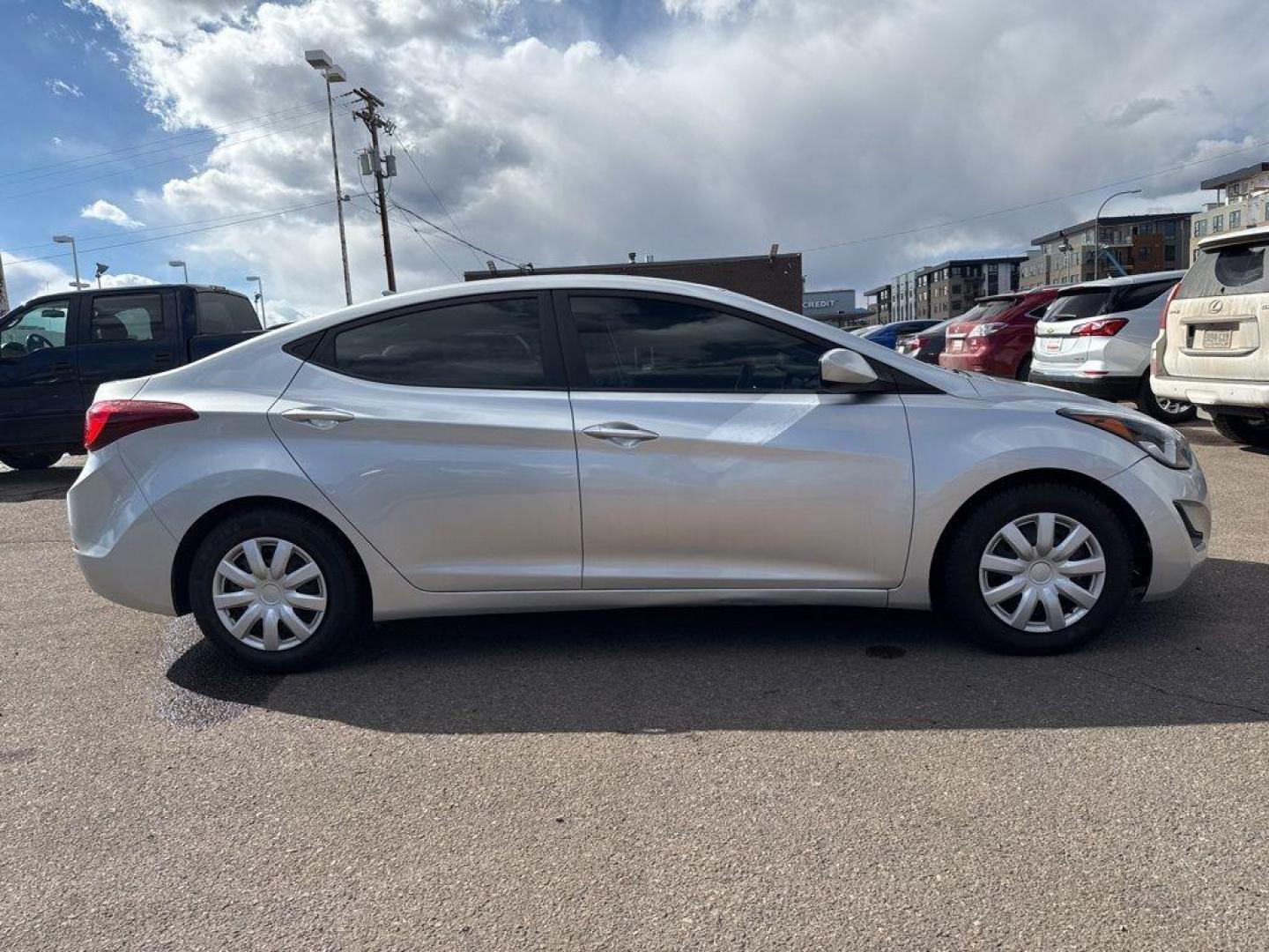 2016 SILVER Hyundai Elantra LIMITED (5NPDH4AE6GH) with an 4 Cyl, 1.8L engine, Automatic transmission, located at 10890 W. Colfax Ave., Lakewood, CO, 80215, (303) 274-7692, 39.739914, -105.120132 - Photo#2