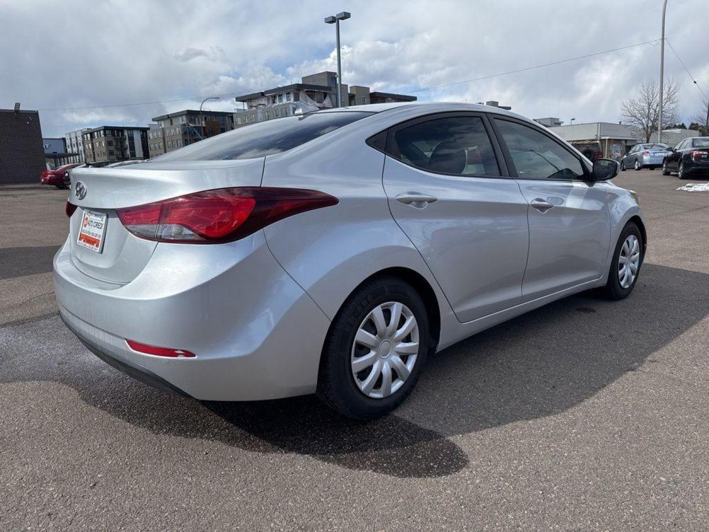 2016 SILVER Hyundai Elantra LIMITED (5NPDH4AE6GH) with an 4 Cyl, 1.8L engine, Automatic transmission, located at 10890 W. Colfax Ave., Lakewood, CO, 80215, (303) 274-7692, 39.739914, -105.120132 - Photo#3