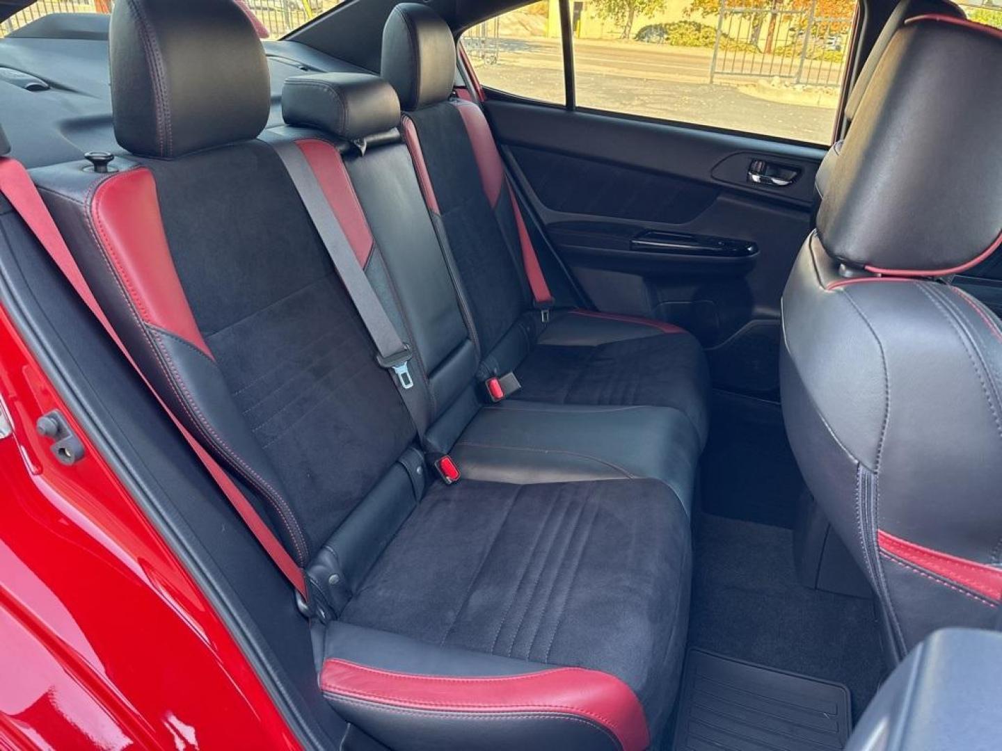 2019 Pure Red /Black/Carbon Black Subaru WRX STi (JF1VA2S64K9) with an 2.5L DOHC Intercooled High Boost Turbocharged engine, Manual transmission, located at 10890 W. Colfax Ave., Lakewood, CO, 80215, (303) 274-7692, 39.739914, -105.120132 - 2019 Subaru WRX STI with low miles and in excellent condition insdie and out!<br>All Cars Have Clean Titles And Are Serviced Before Sale.Apple/Android Car Play, Blind Spot Monitoring, Backup Camera, Leather, Heated Seats, Bluetooth/ With Bluetooth Audio, Non Smoker, No Pet Odor Or Hair, WRX STi, Clo - Photo#12