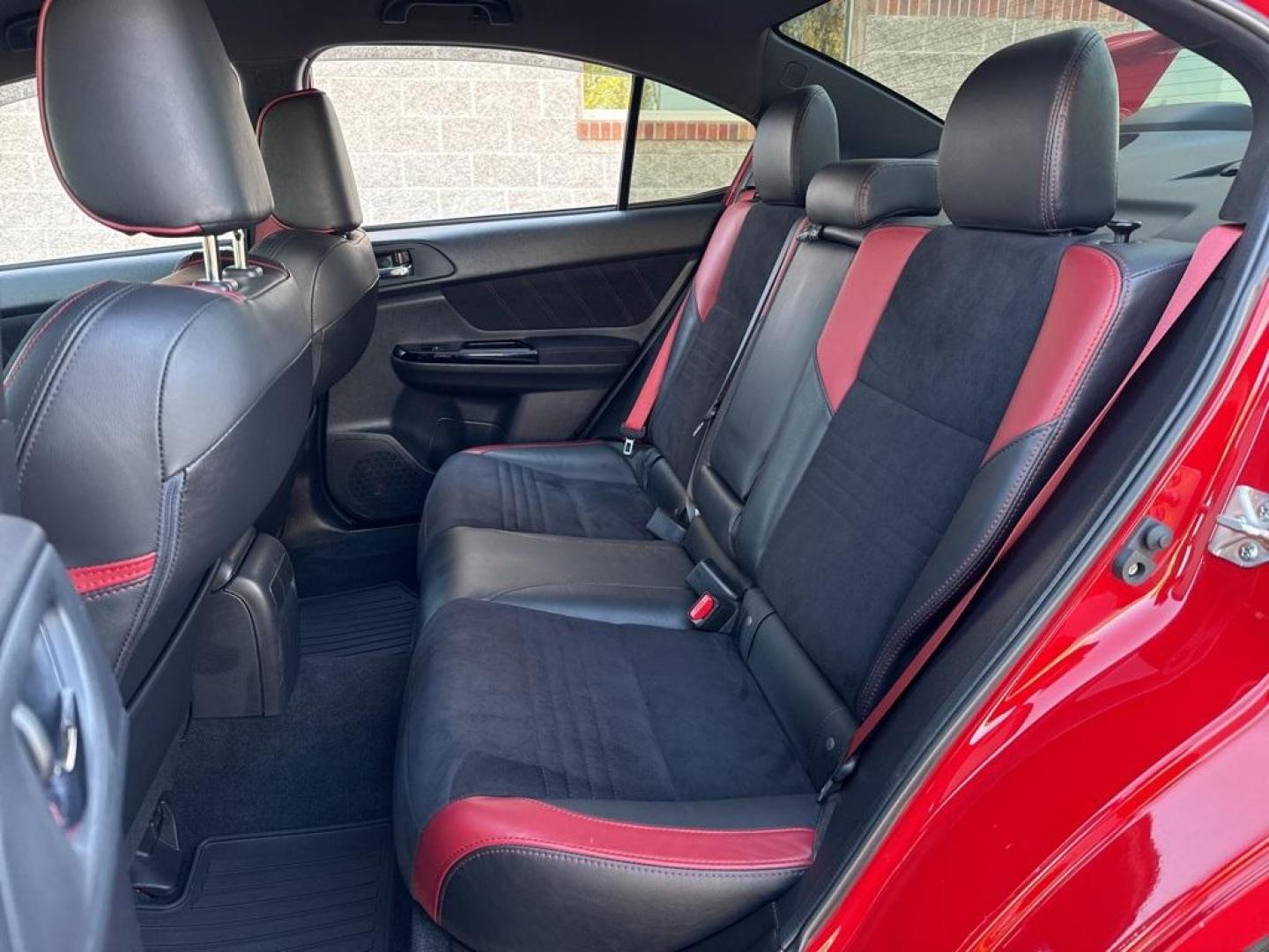 2019 Pure Red /Black/Carbon Black Subaru WRX STi (JF1VA2S64K9) with an 2.5L DOHC Intercooled High Boost Turbocharged engine, Manual transmission, located at 10890 W. Colfax Ave., Lakewood, CO, 80215, (303) 274-7692, 39.739914, -105.120132 - 2019 Subaru WRX STI with low miles and in excellent condition insdie and out!<br>All Cars Have Clean Titles And Are Serviced Before Sale.Apple/Android Car Play, Blind Spot Monitoring, Backup Camera, Leather, Heated Seats, Bluetooth/ With Bluetooth Audio, Non Smoker, No Pet Odor Or Hair, WRX STi, Clo - Photo#14