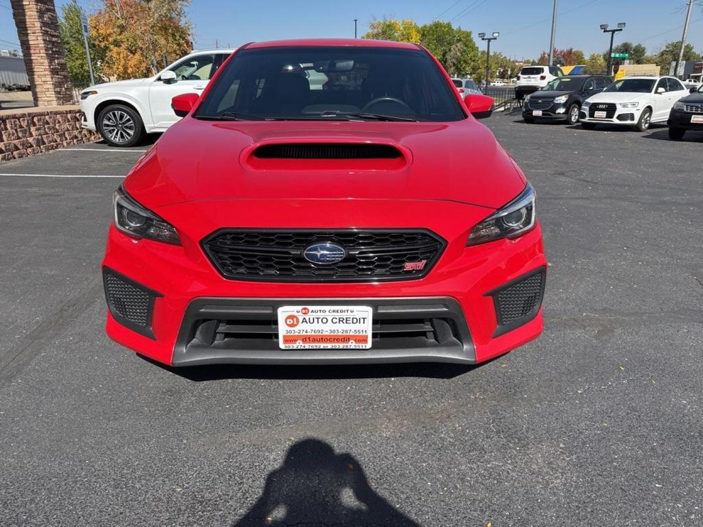 2019 Pure Red /Black/Carbon Black Subaru WRX STi (JF1VA2S64K9) with an 2.5L DOHC Intercooled High Boost Turbocharged engine, Manual transmission, located at 10890 W. Colfax Ave., Lakewood, CO, 80215, (303) 274-7692, 39.739914, -105.120132 - 2019 Subaru WRX STI with low miles and in excellent condition insdie and out!<br>All Cars Have Clean Titles And Are Serviced Before Sale.Apple/Android Car Play, Blind Spot Monitoring, Backup Camera, Leather, Heated Seats, Bluetooth/ With Bluetooth Audio, Non Smoker, No Pet Odor Or Hair, WRX STi, Clo - Photo#1