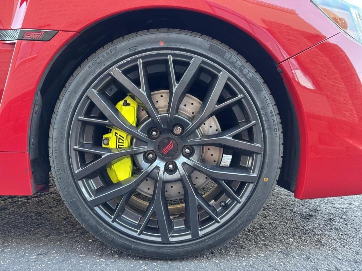2019 Pure Red /Black/Carbon Black Subaru WRX STi (JF1VA2S64K9) with an 2.5L DOHC Intercooled High Boost Turbocharged engine, Manual transmission, located at 10890 W. Colfax Ave., Lakewood, CO, 80215, (303) 274-7692, 39.739914, -105.120132 - 2019 Subaru WRX STI with low miles and in excellent condition insdie and out!<br>All Cars Have Clean Titles And Are Serviced Before Sale.Apple/Android Car Play, Blind Spot Monitoring, Backup Camera, Leather, Heated Seats, Bluetooth/ With Bluetooth Audio, Non Smoker, No Pet Odor Or Hair, WRX STi, Clo - Photo#24