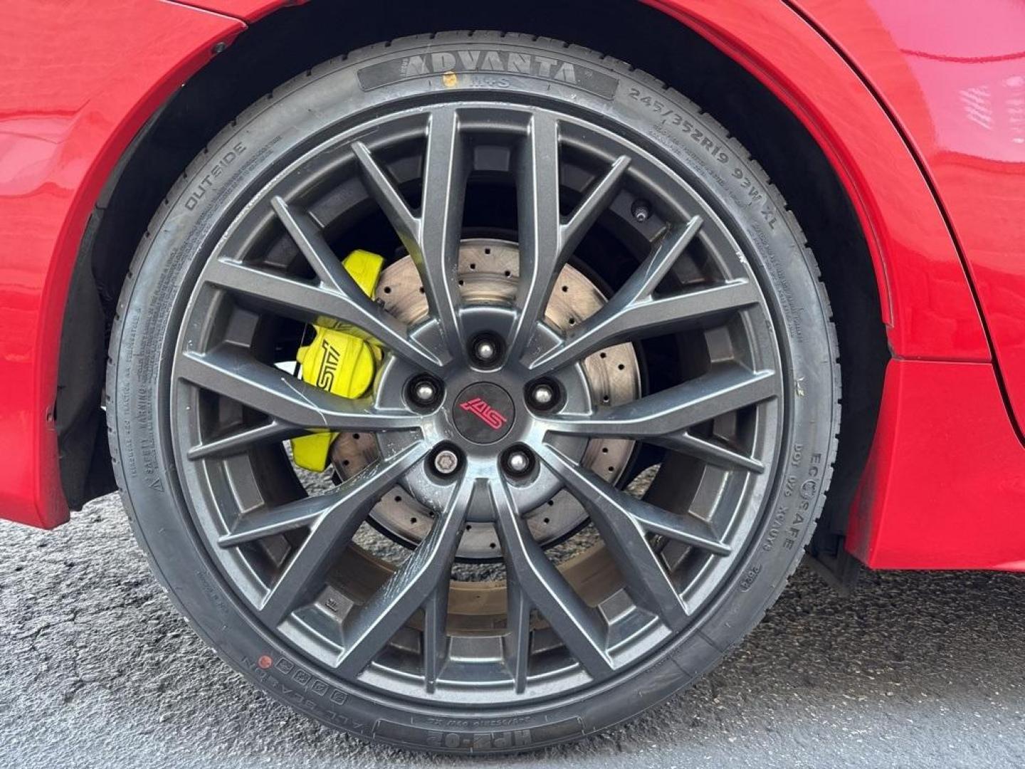 2019 Pure Red /Black/Carbon Black Subaru WRX STi (JF1VA2S64K9) with an 2.5L DOHC Intercooled High Boost Turbocharged engine, Manual transmission, located at 10890 W. Colfax Ave., Lakewood, CO, 80215, (303) 274-7692, 39.739914, -105.120132 - 2019 Subaru WRX STI with low miles and in excellent condition insdie and out!<br>All Cars Have Clean Titles And Are Serviced Before Sale.Apple/Android Car Play, Blind Spot Monitoring, Backup Camera, Leather, Heated Seats, Bluetooth/ With Bluetooth Audio, Non Smoker, No Pet Odor Or Hair, WRX STi, Clo - Photo#25